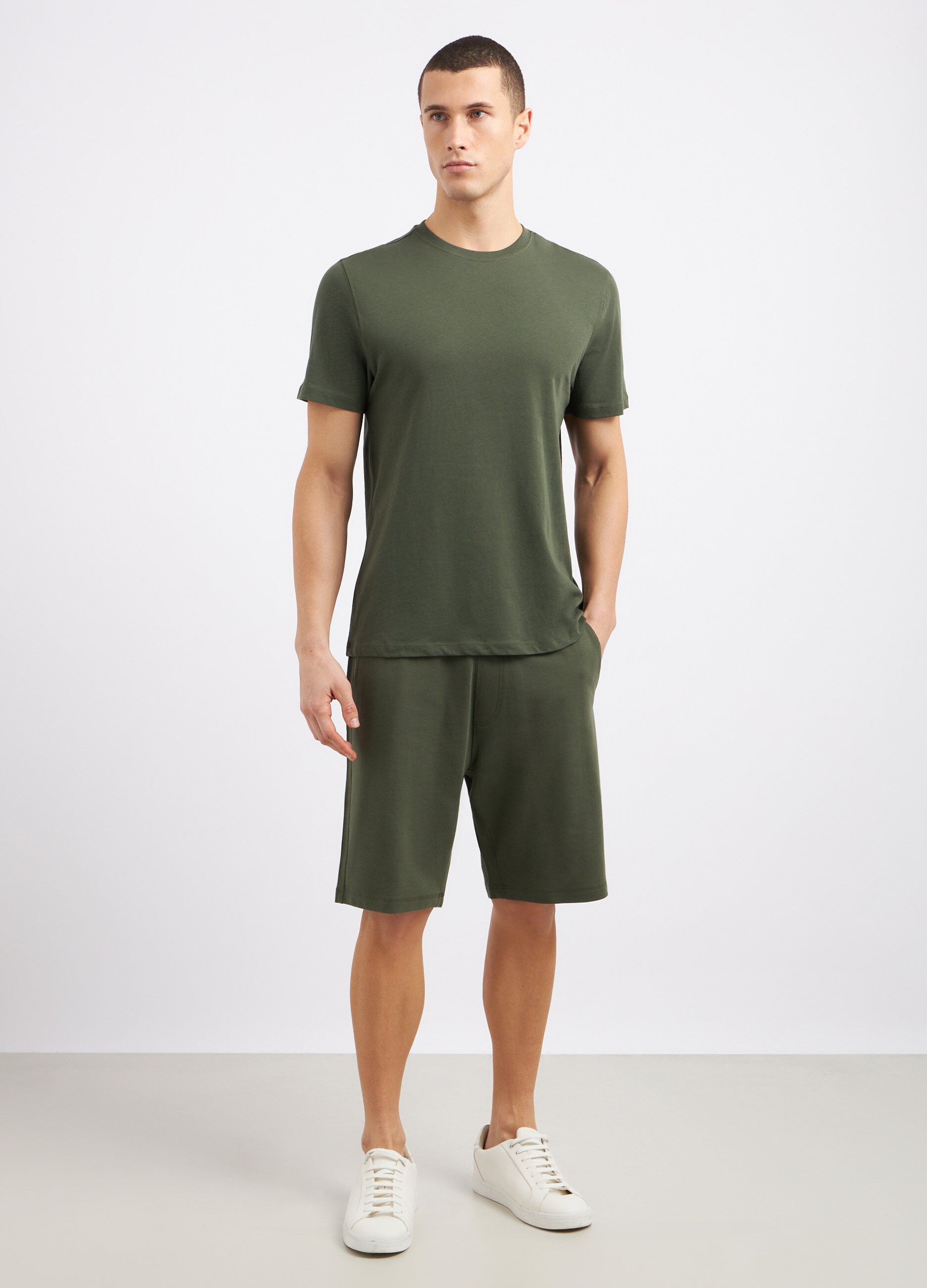 Shorts in felpa di puro cotone uomo