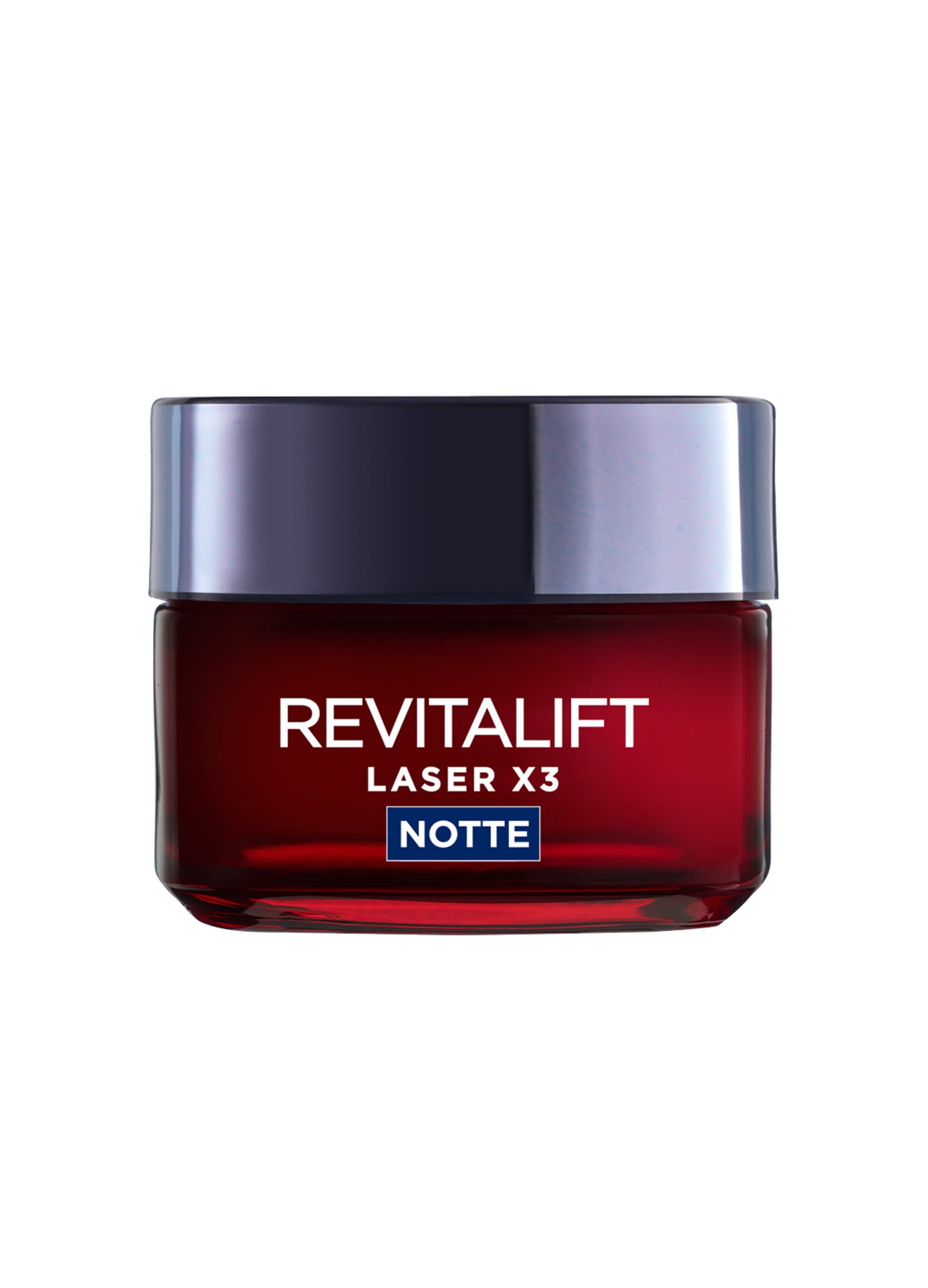 L'OrÃ©al Paris Crema Viso Notte Revitalift Laser X3, Azione Antirughe Anti-Et&agrave; con Acido Ialuronico e Pro-Xylane, 50 ml.