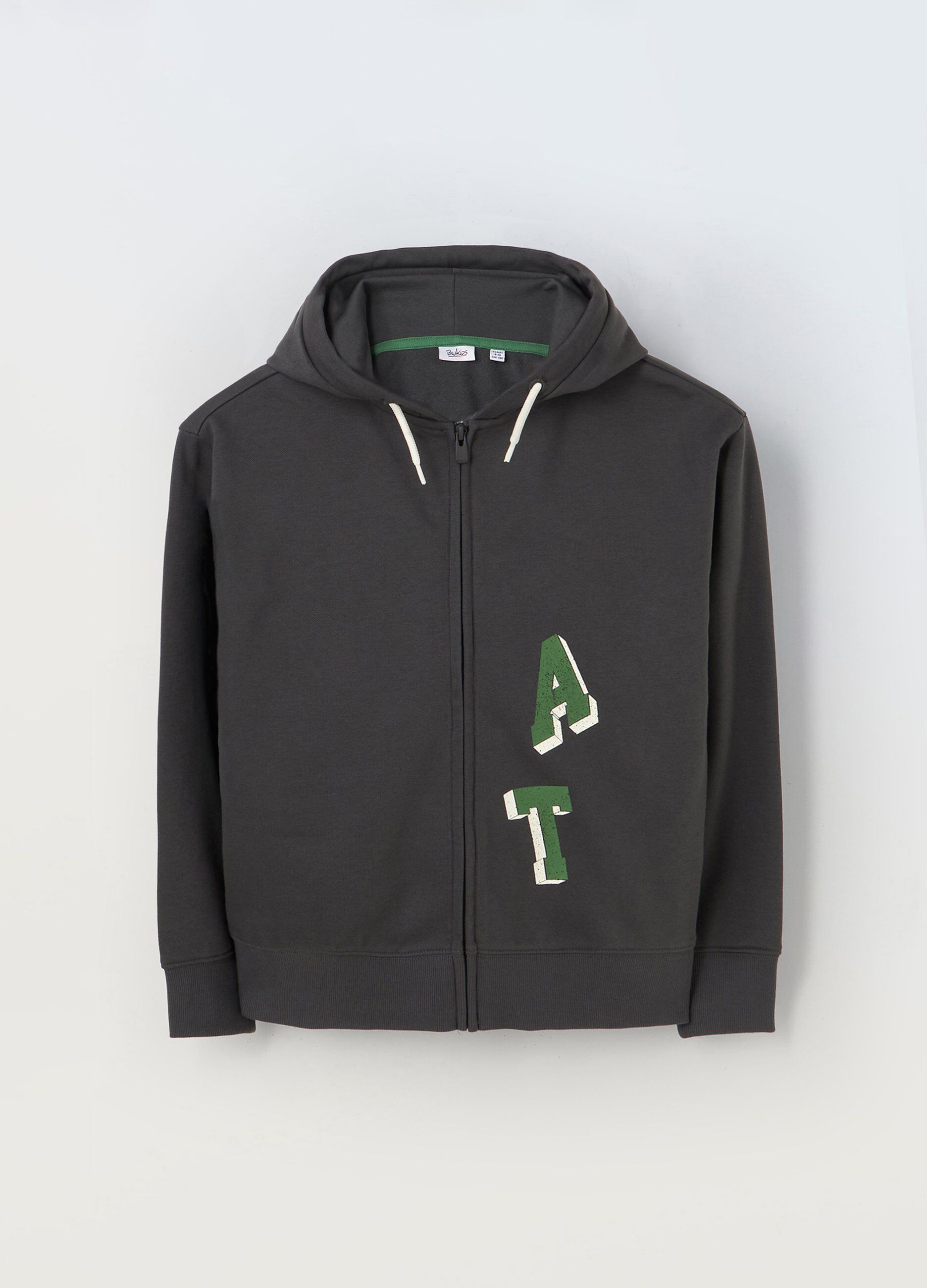 Felpa full zip con capaccio ragazzo