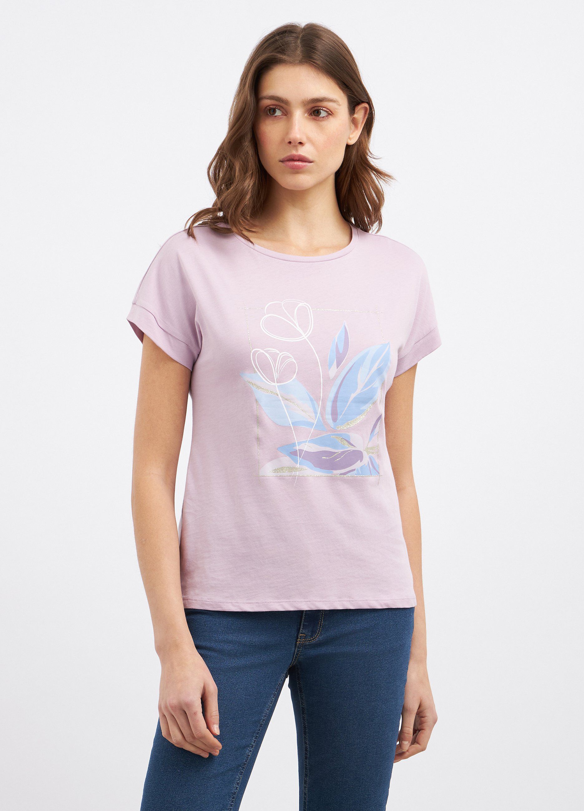 T-shirt in puro cotone donna