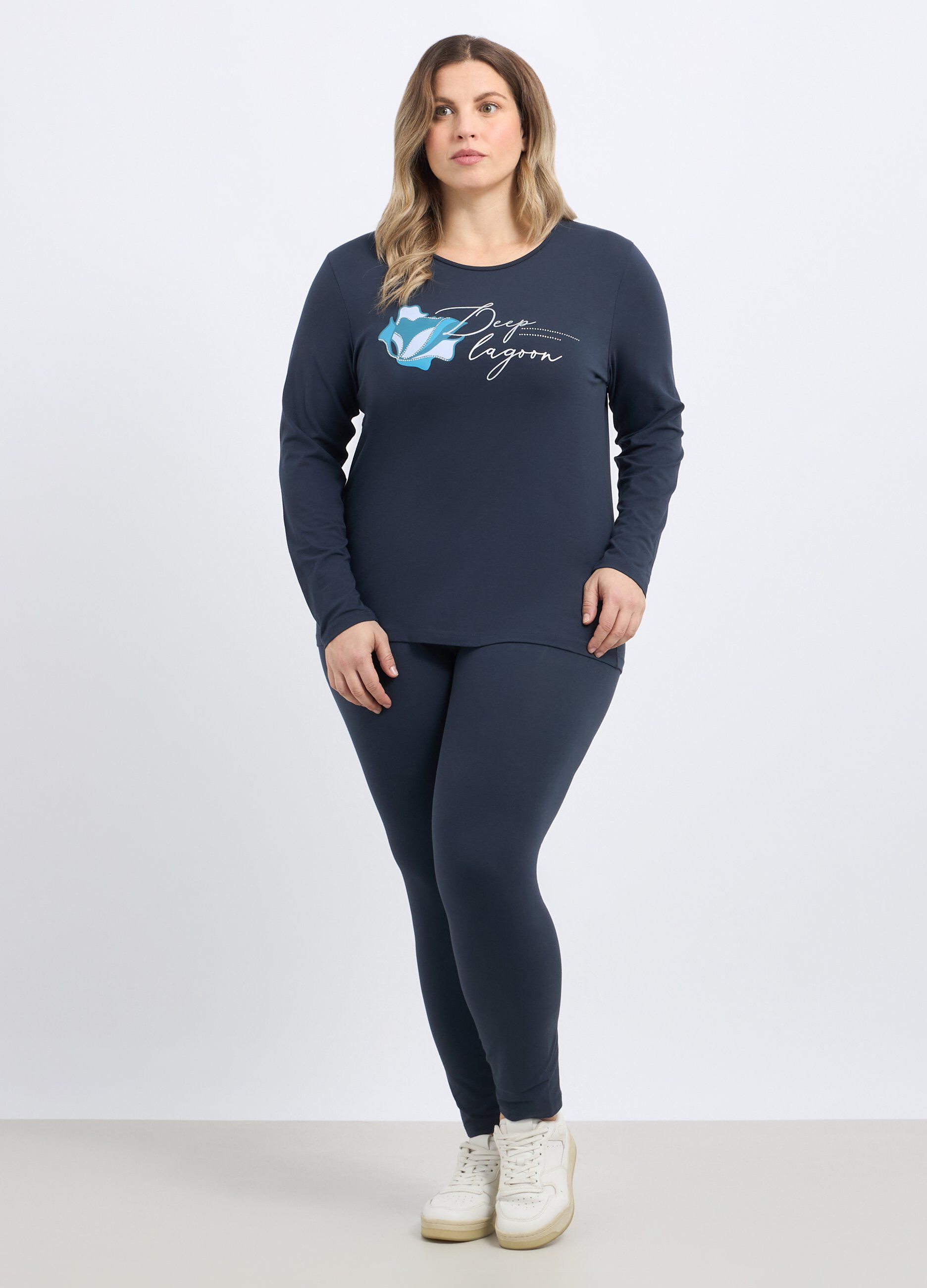 Leggings fitness in cotone stretch donna curvy