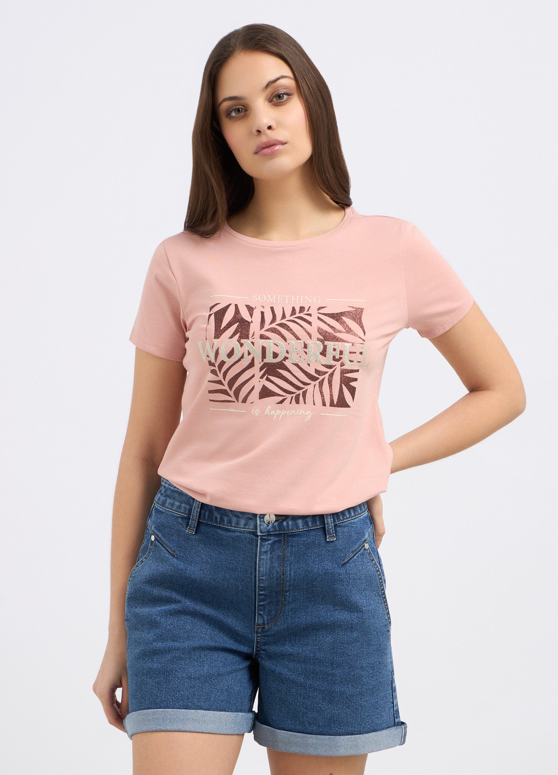 T-shirt in cotone stretch donna