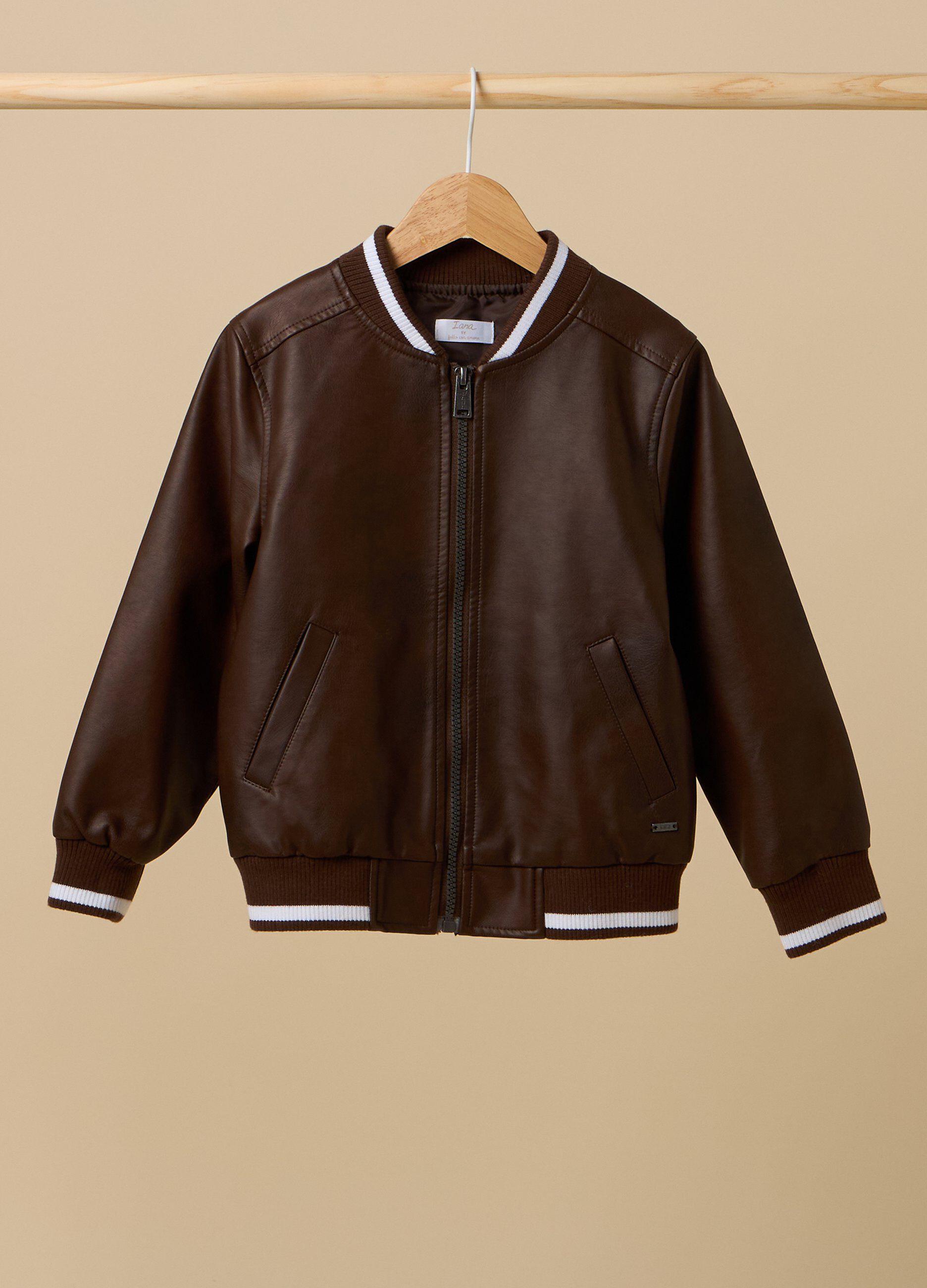 Bomber IANA in eco pelle bambino