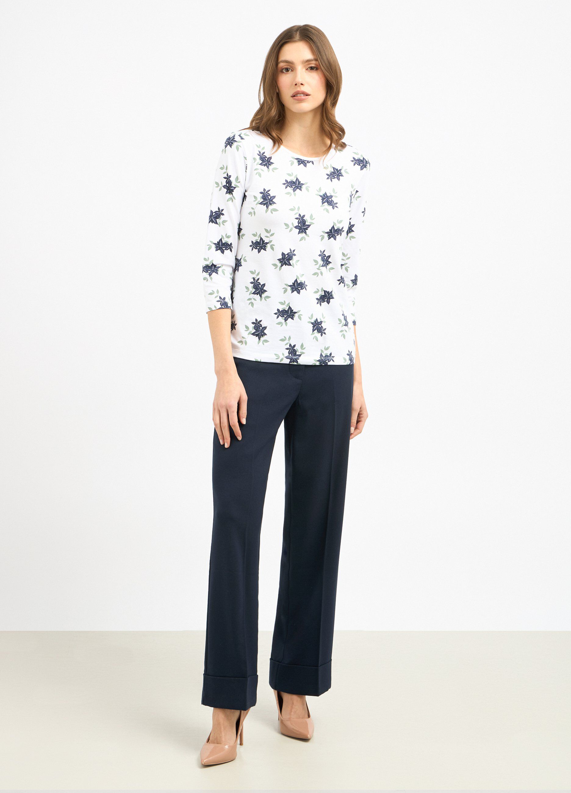 T-shirt in misto viscosa stretch donna