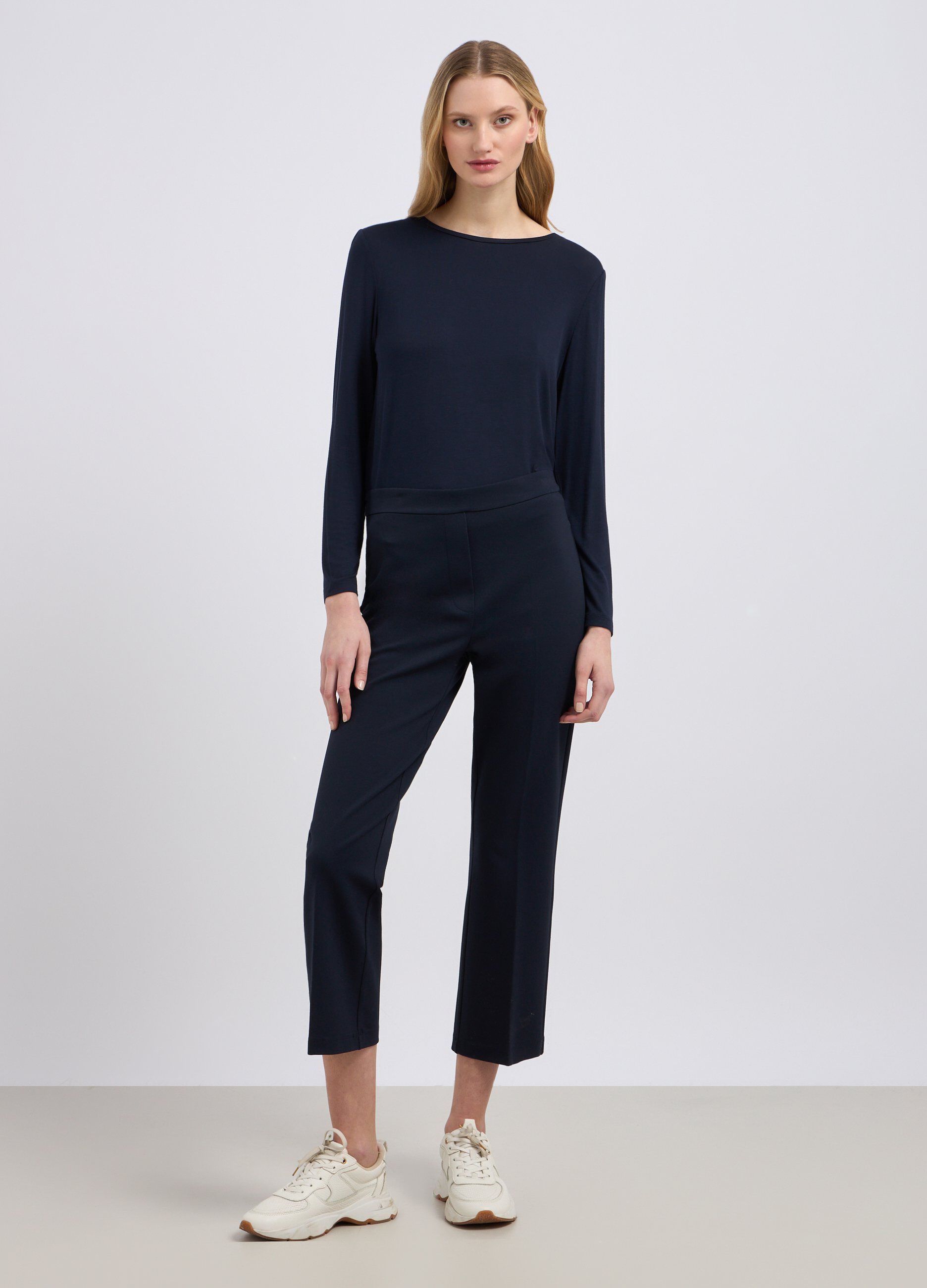 Pantaloni in misto viscosa stretch donna