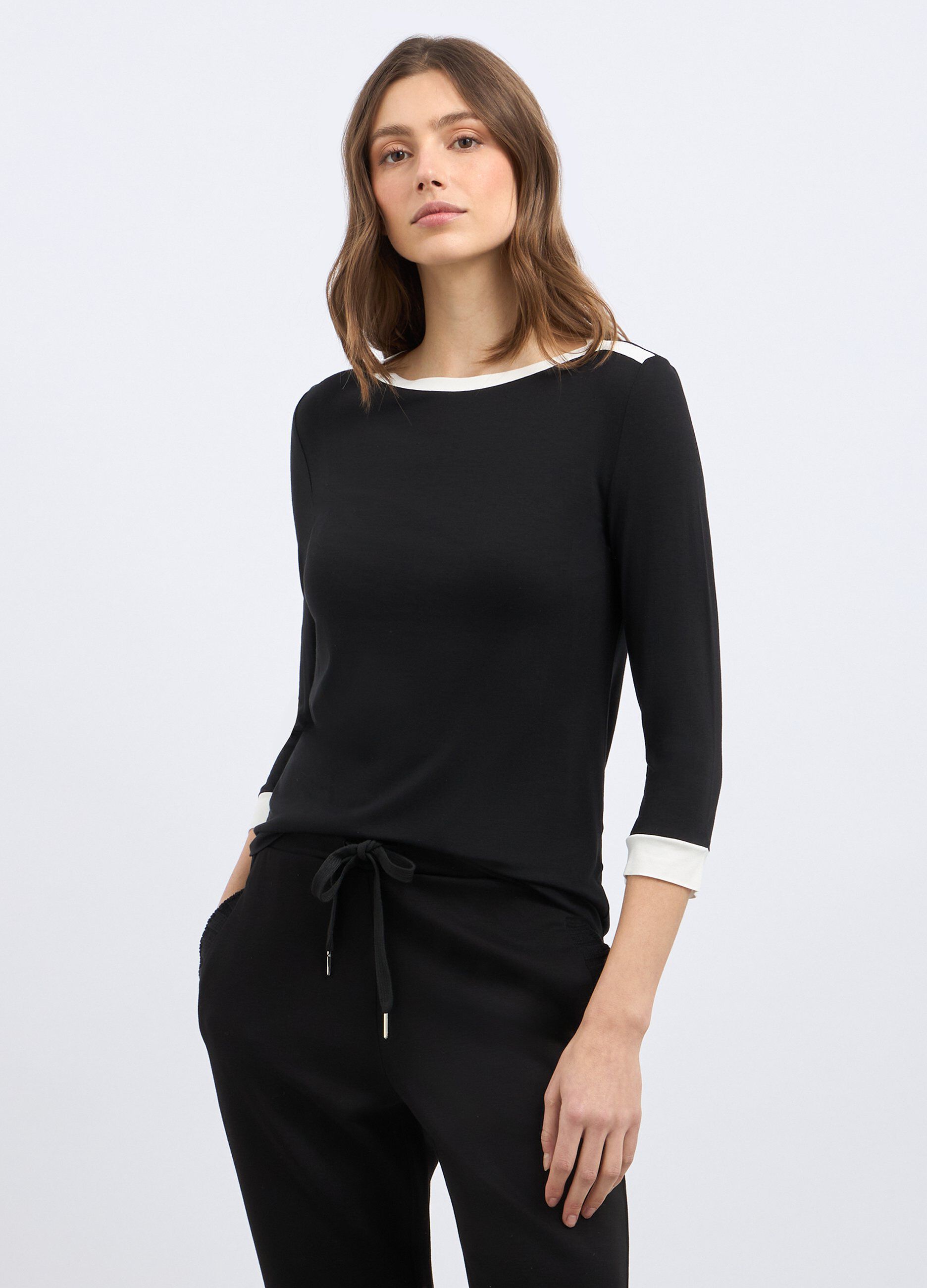 T-shirt in viscosa stretch donna
