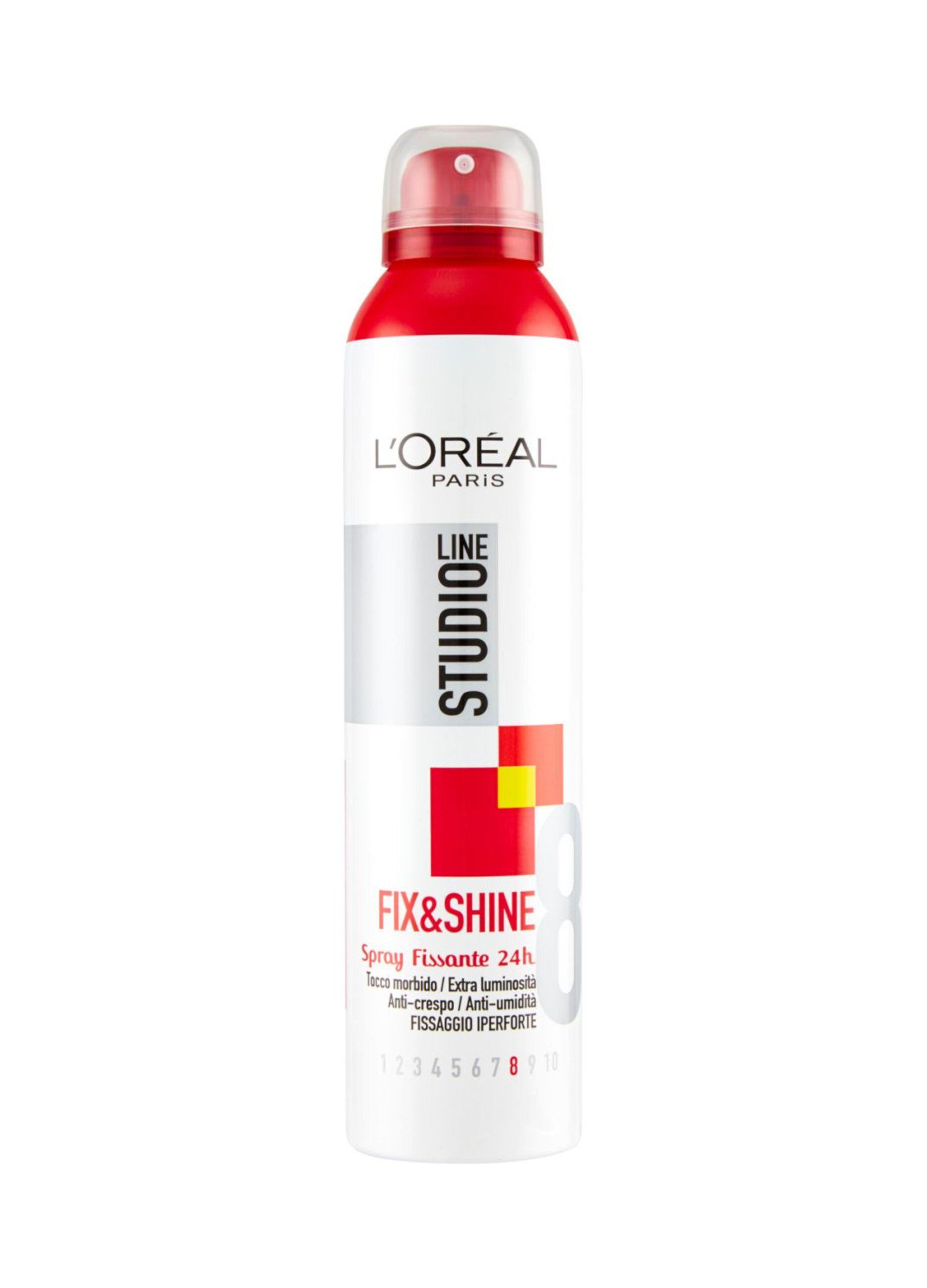 L'OrÃ©al Paris Spray per Capelli Studio Line Fix&Shine, Fissaggio Iper Forte, 250ml.