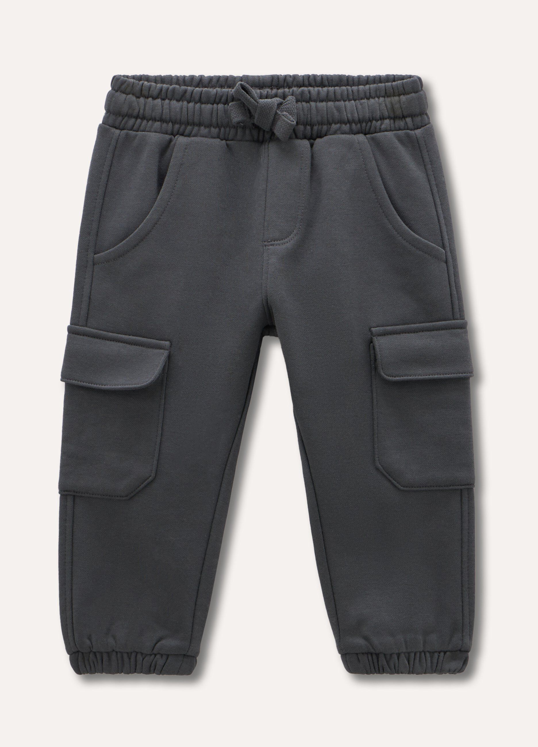 Joggers cargo in misto cotone neonato