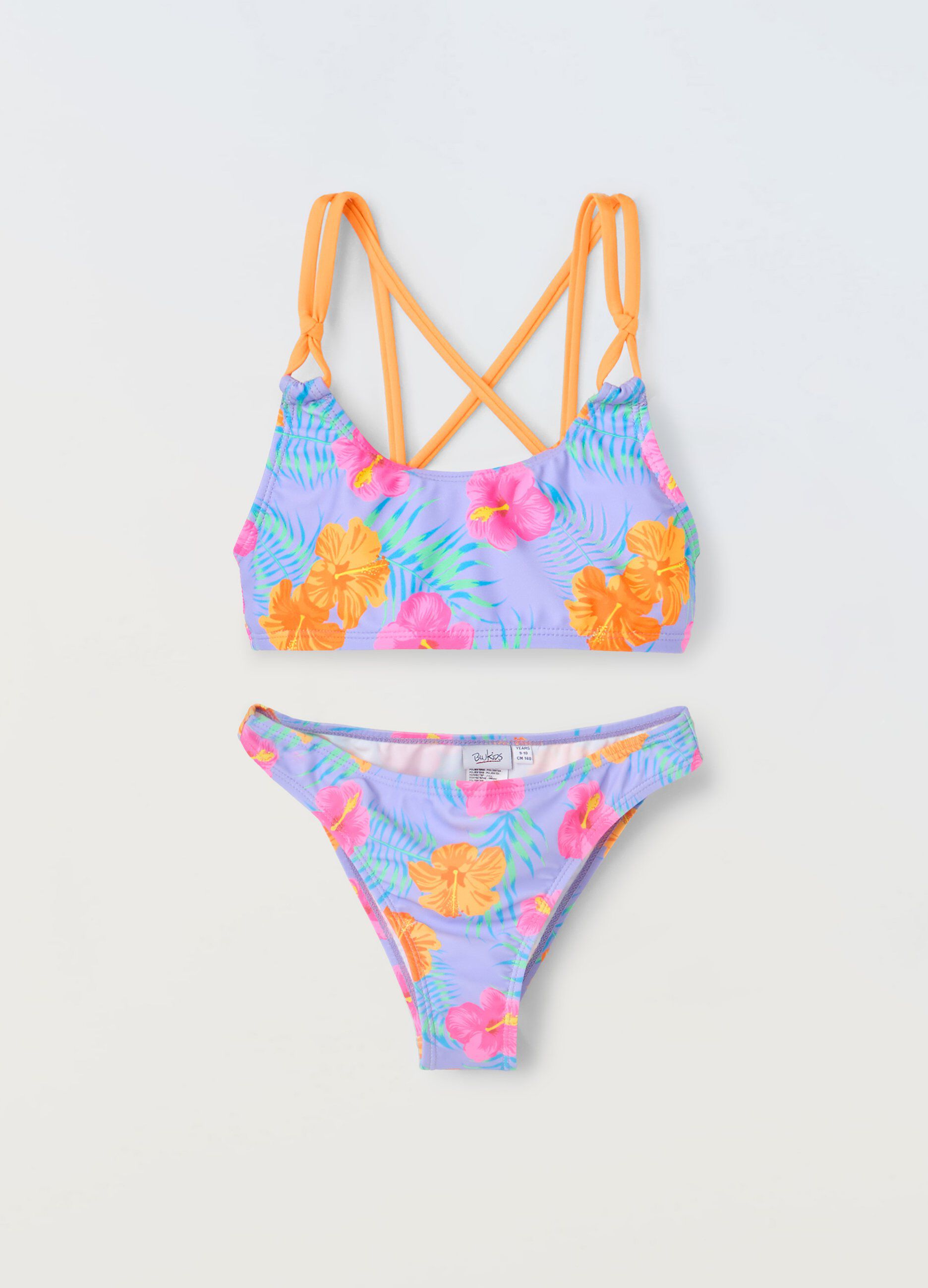 Bikini con stampa floreale ragazza