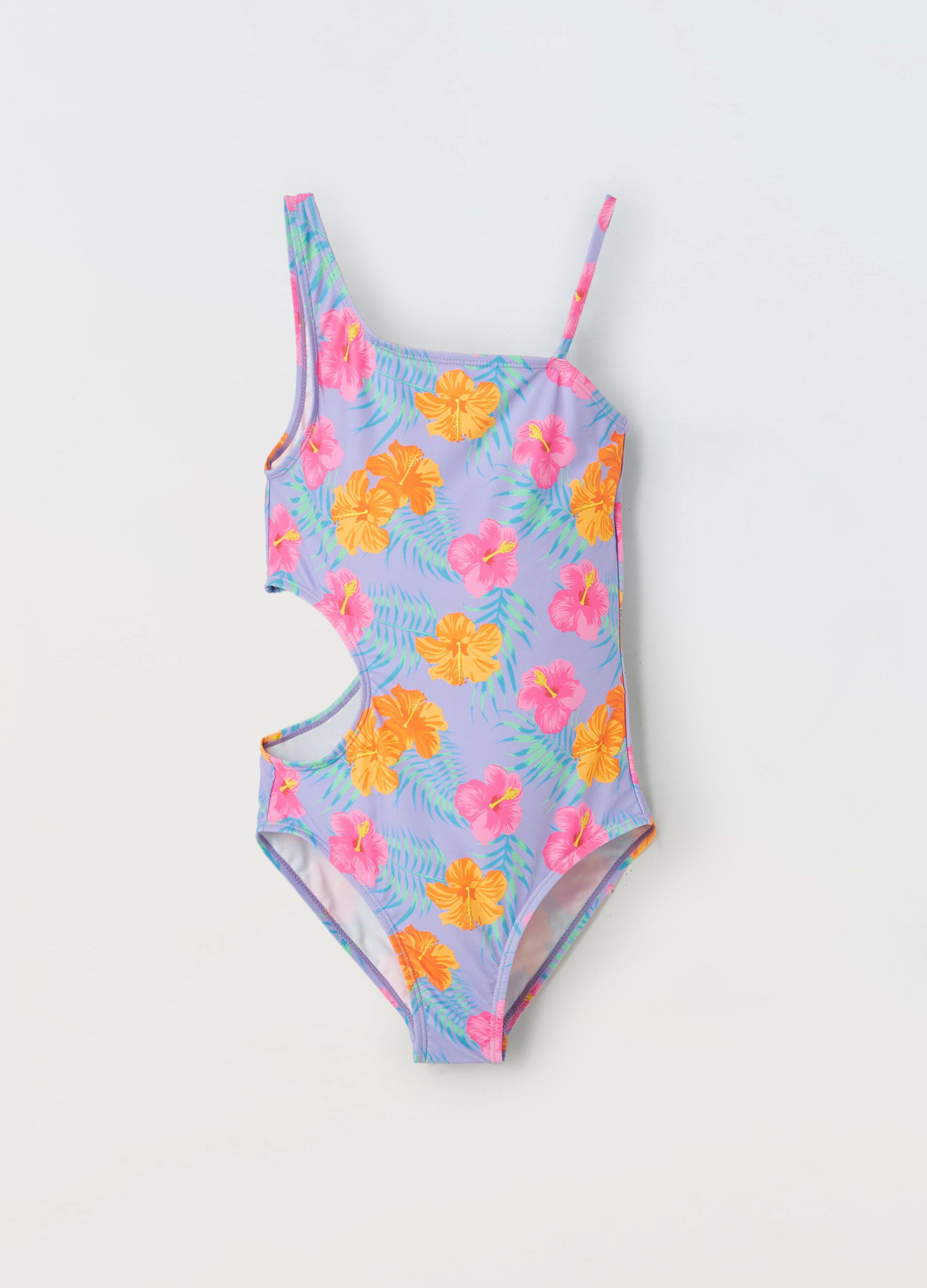 Costume intero con cut out laterale ragazza