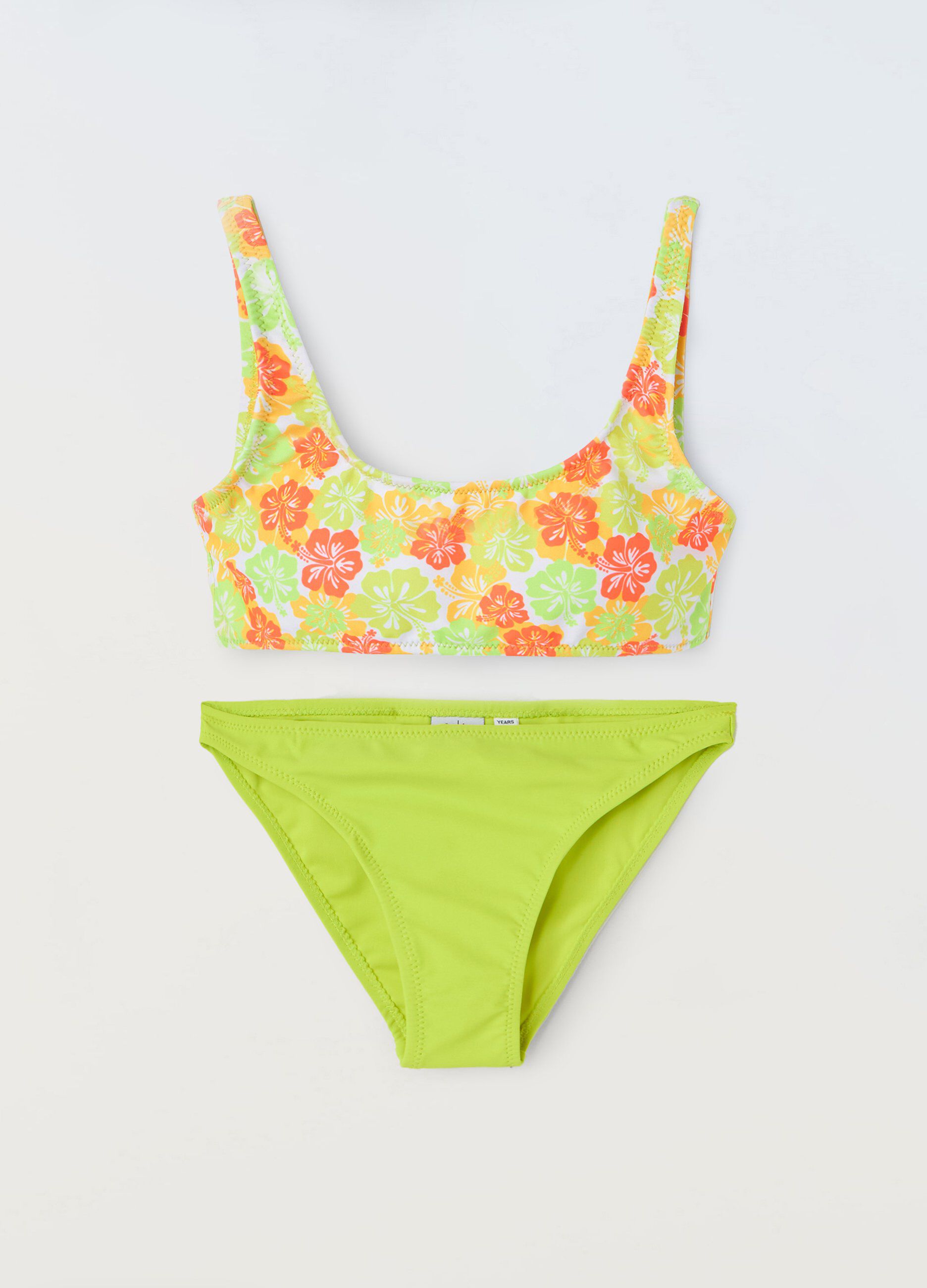 Bikini con stampa floreale ragazza