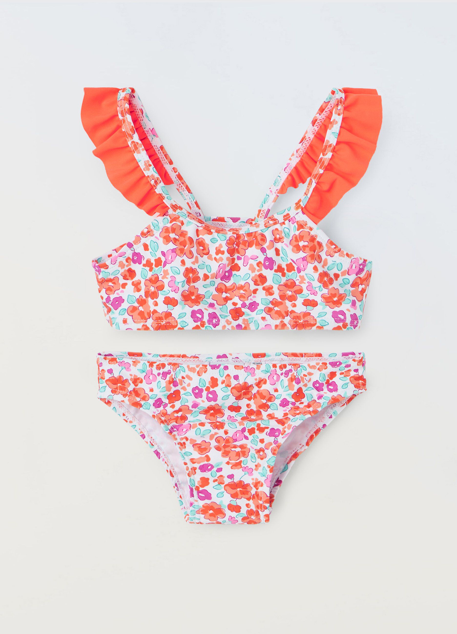 Bikini con rouches neonata