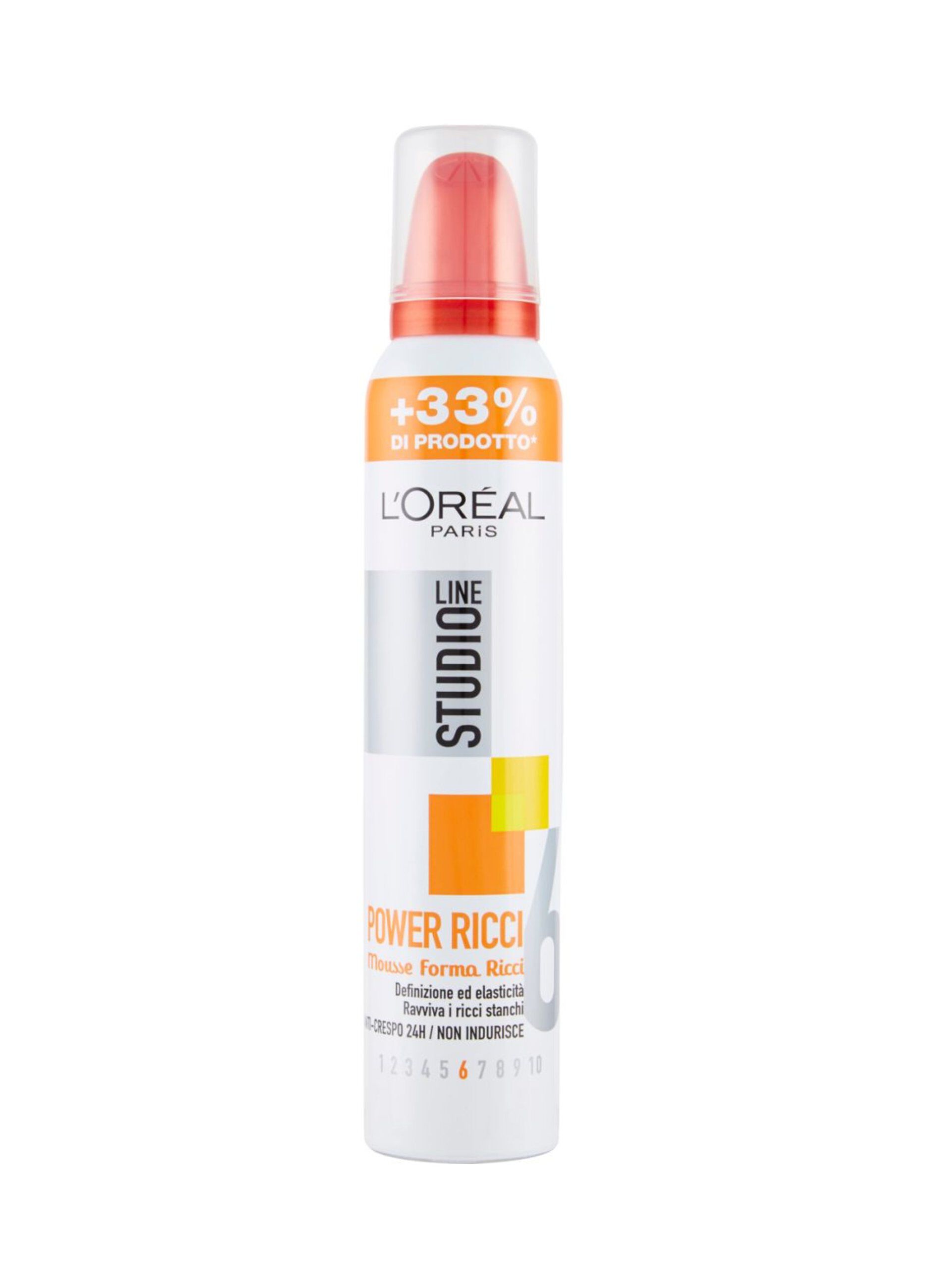 L'OrÃ©al Paris Mousse per Capelli Studio Line Power Ricci, Ideale per Capelli Ricci, 200ml.