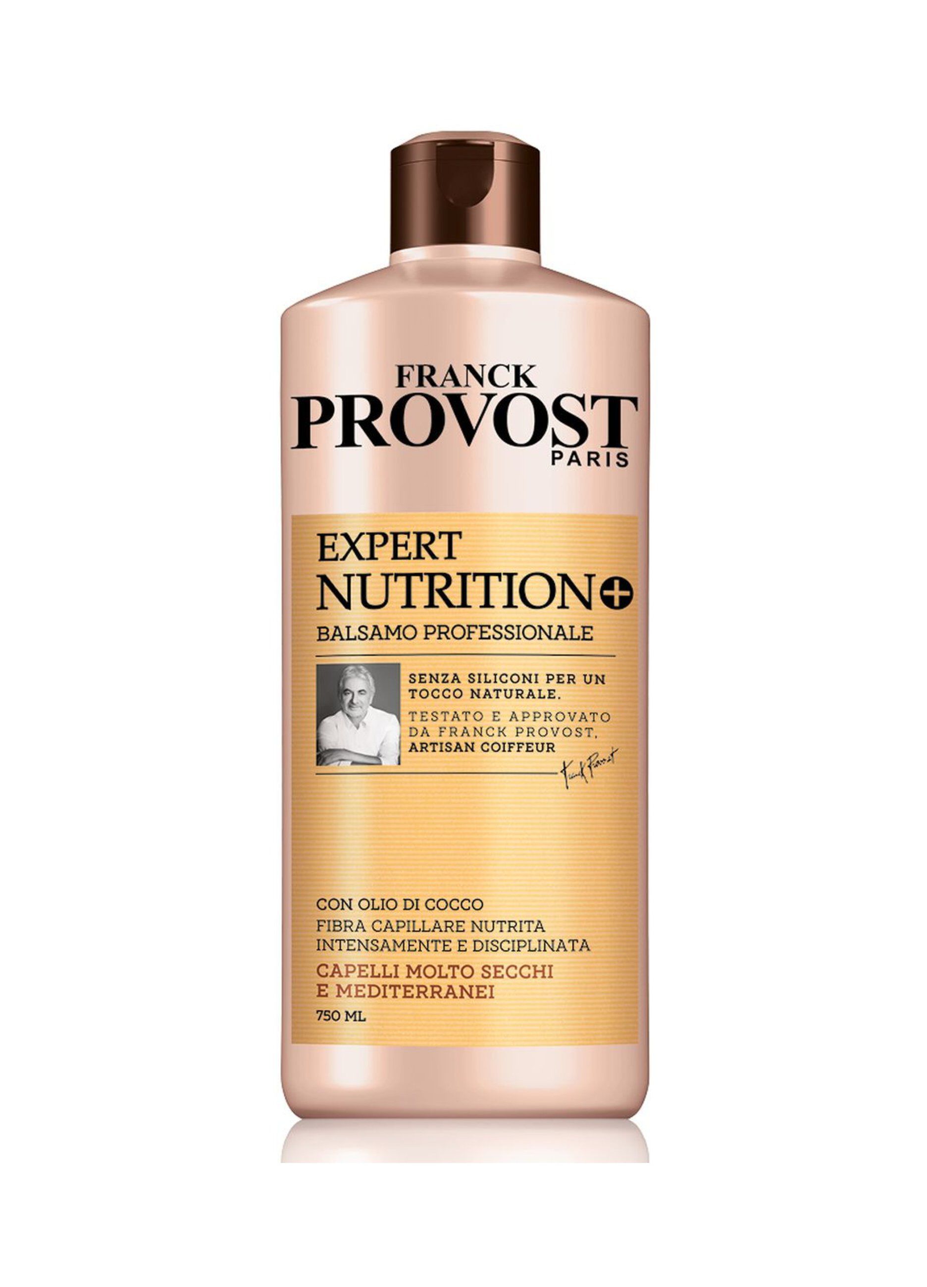 Franck Provost Balsamo Professionale Expert Nutrition +, Balsamo con Olio di Cocco per capellinutriti e disciplinati, , 750 ml.
