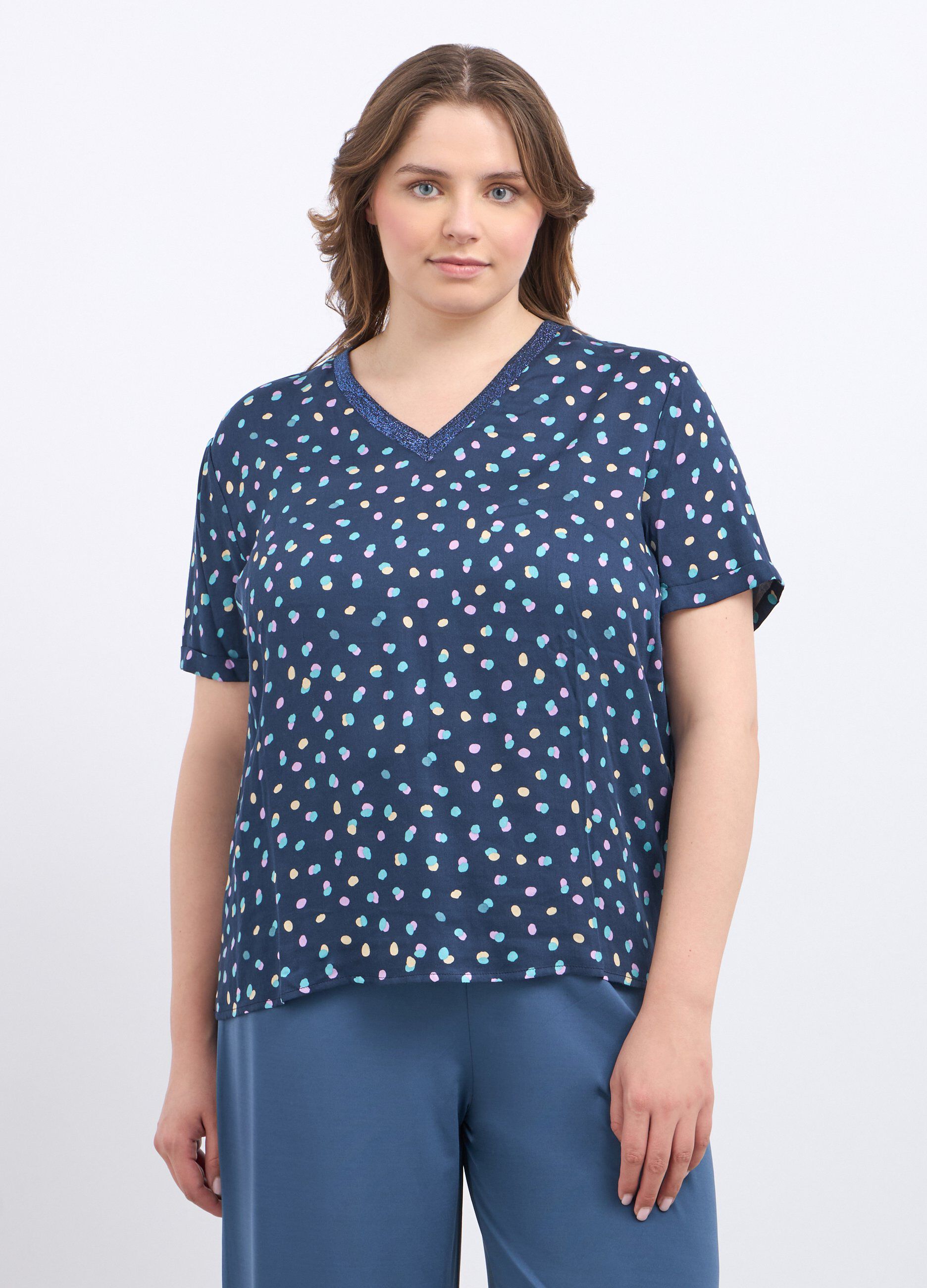Blusa in pura viscosa donna