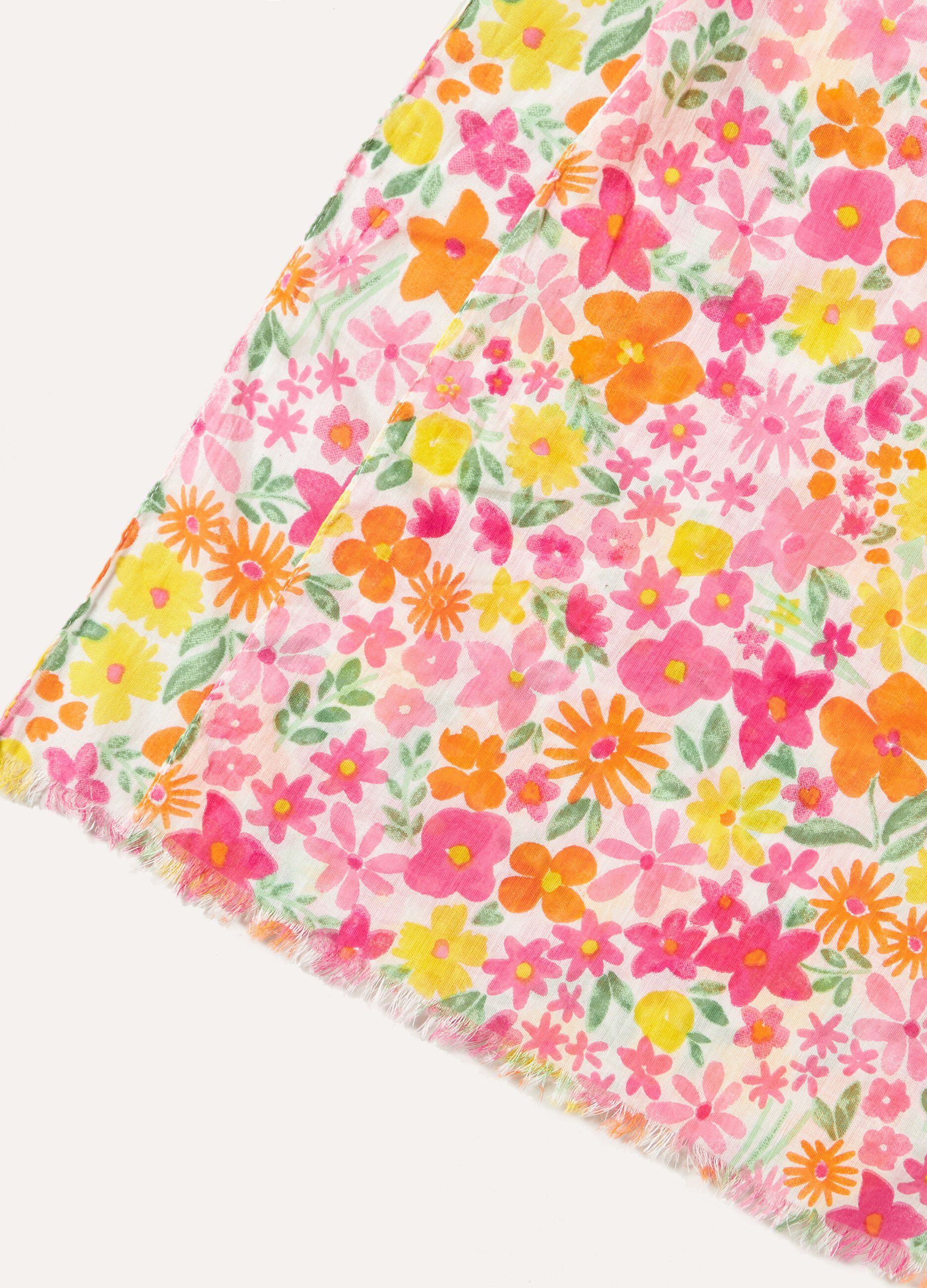 Pashmina in puro cotone con stampa