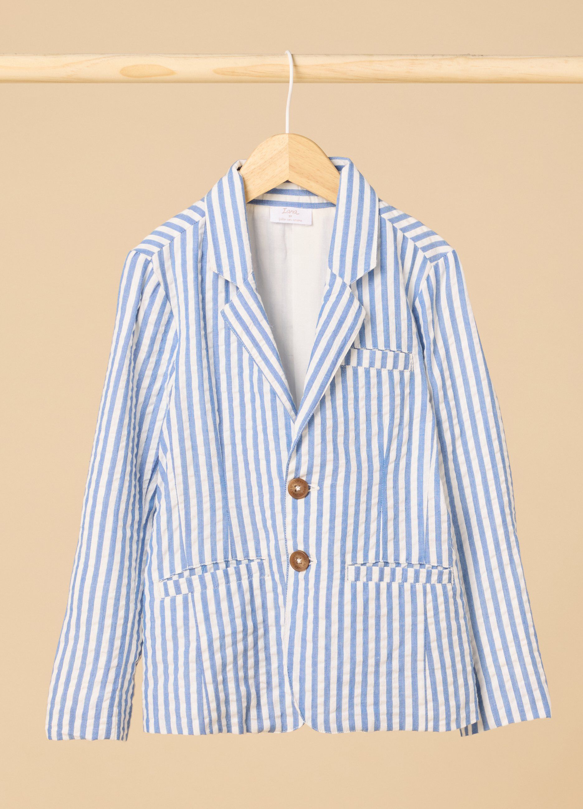 Blazer IANA in cotone stretch con motivo a righe bambino