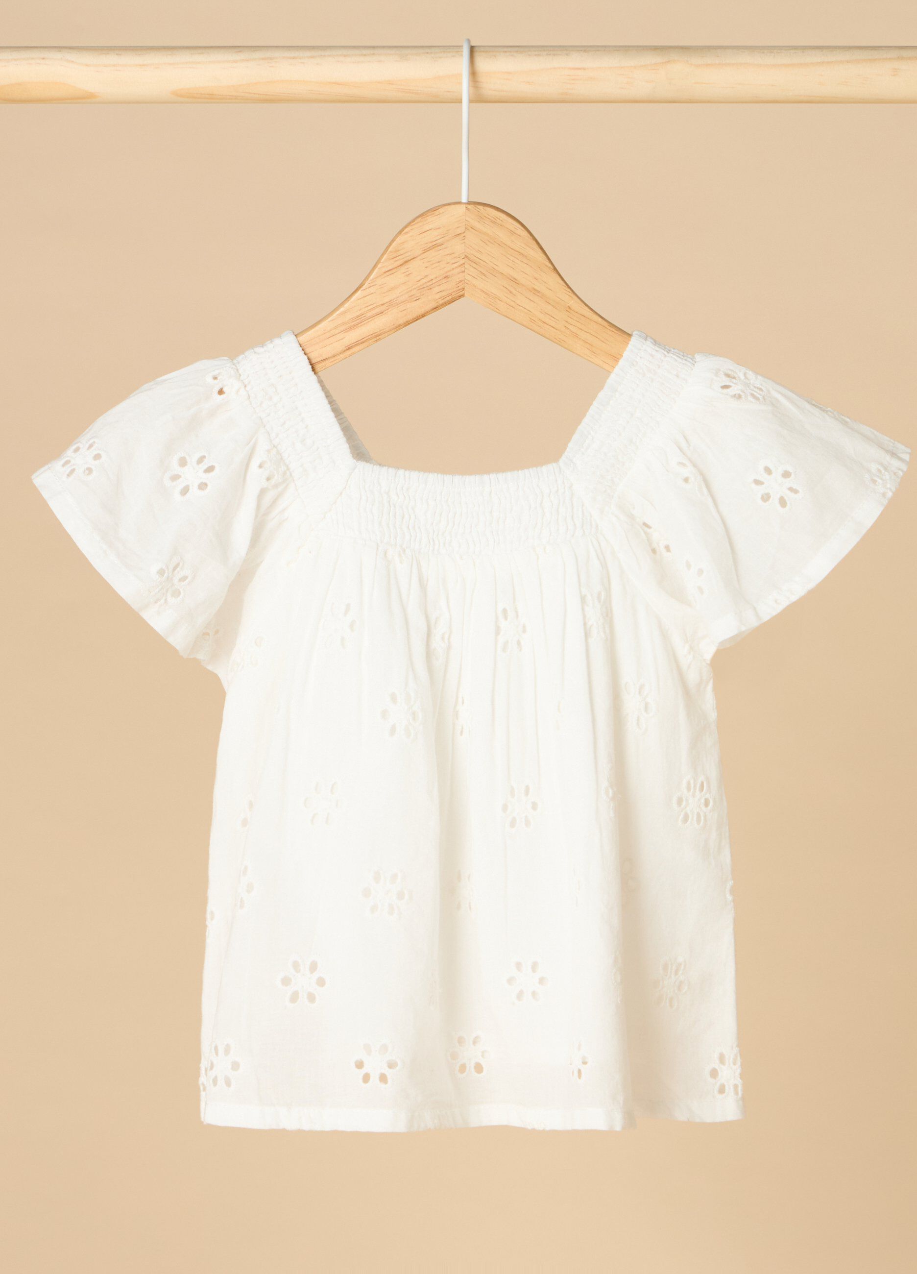 Top in cotone sangallo