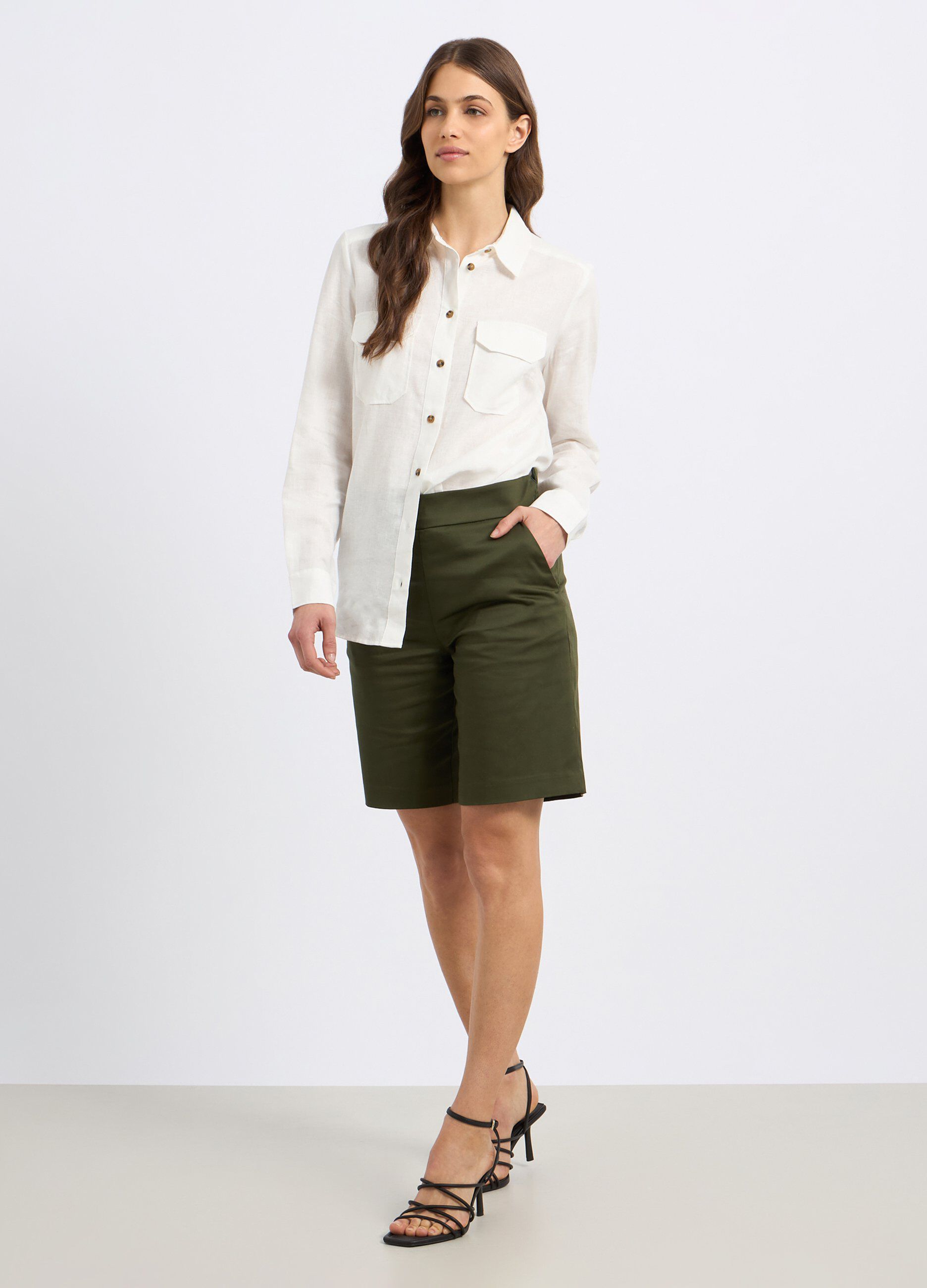 Bermuda in cotone stretch donna