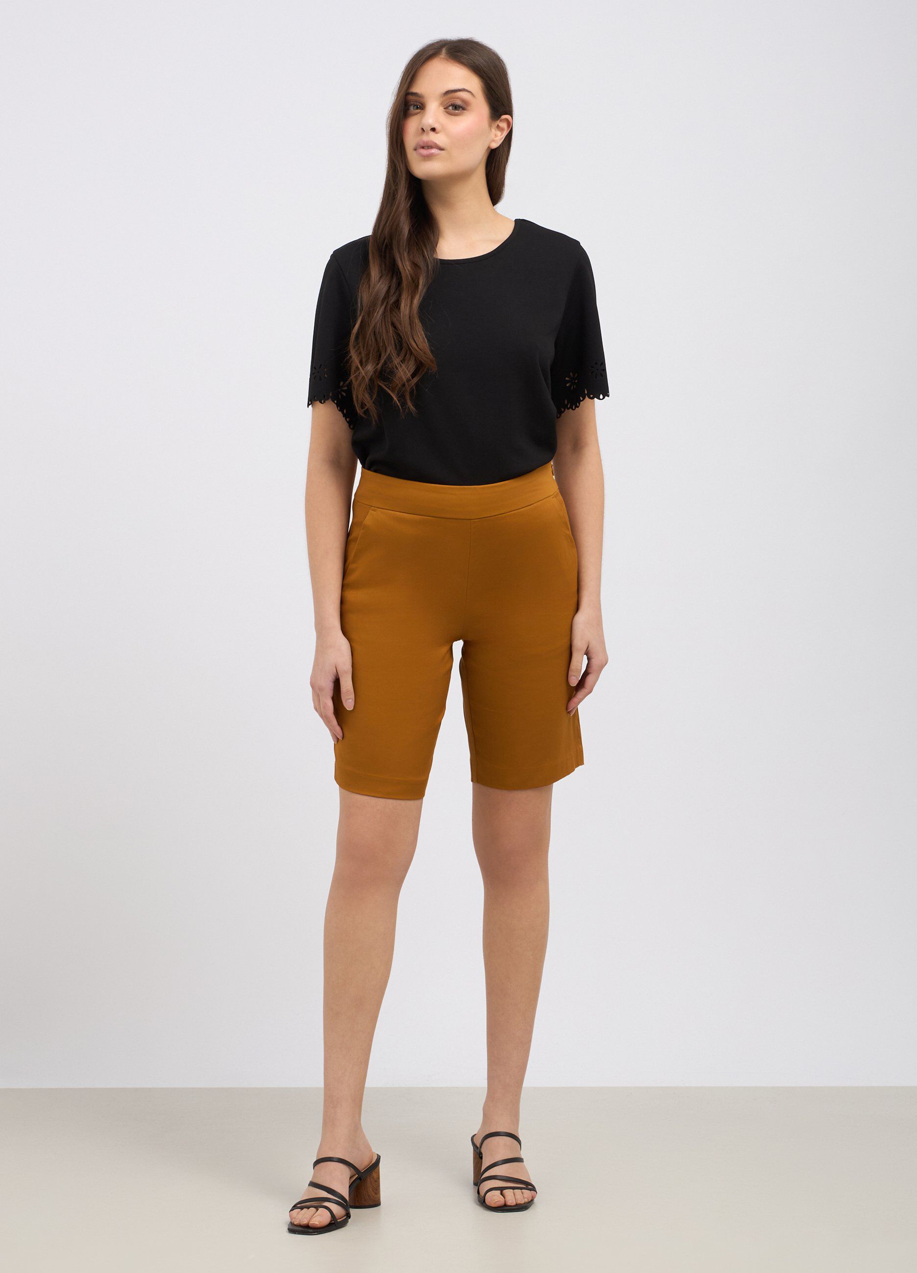 Bermuda in cotone satin donna