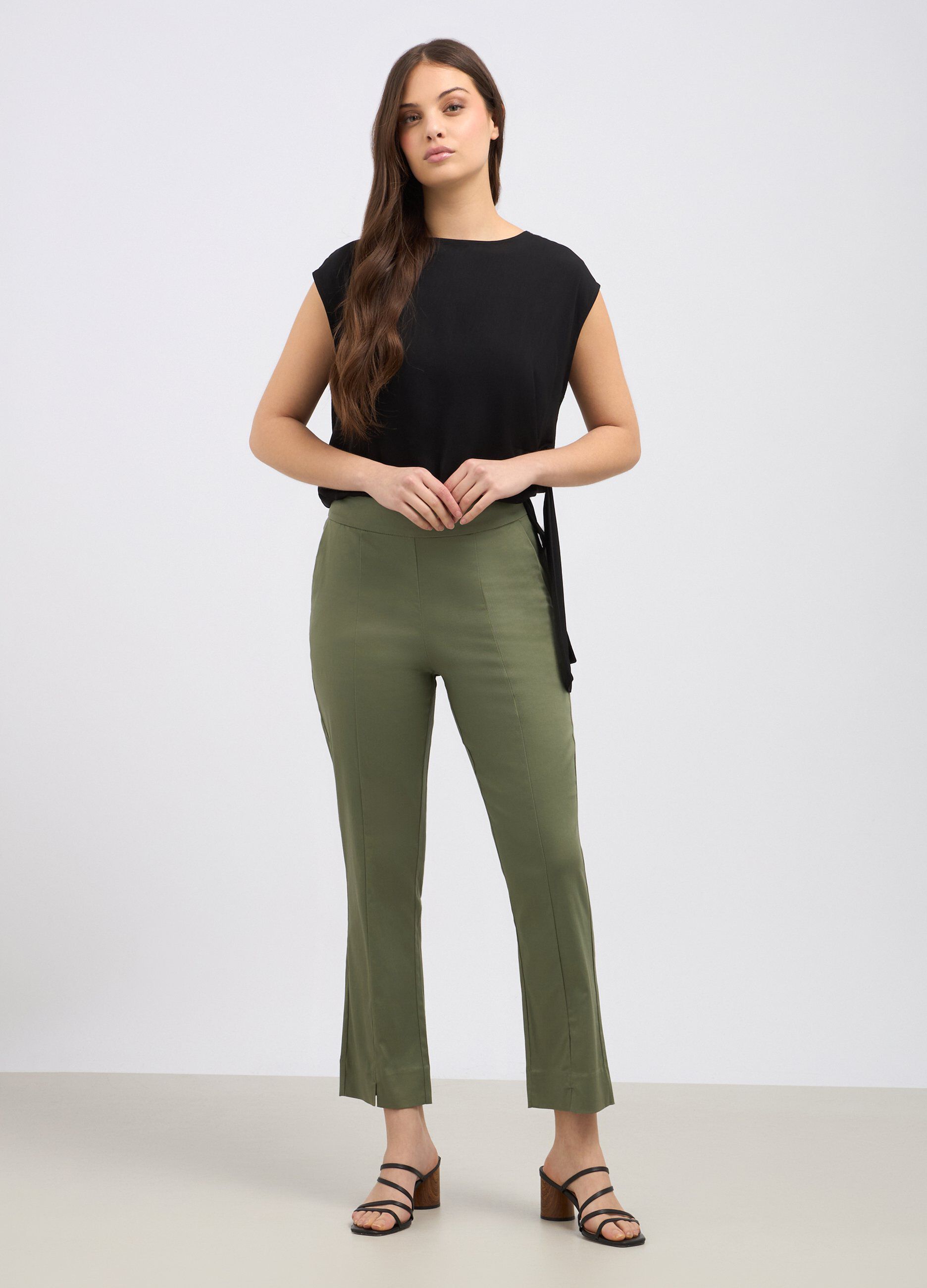 Pantaloni in cotone satin donna