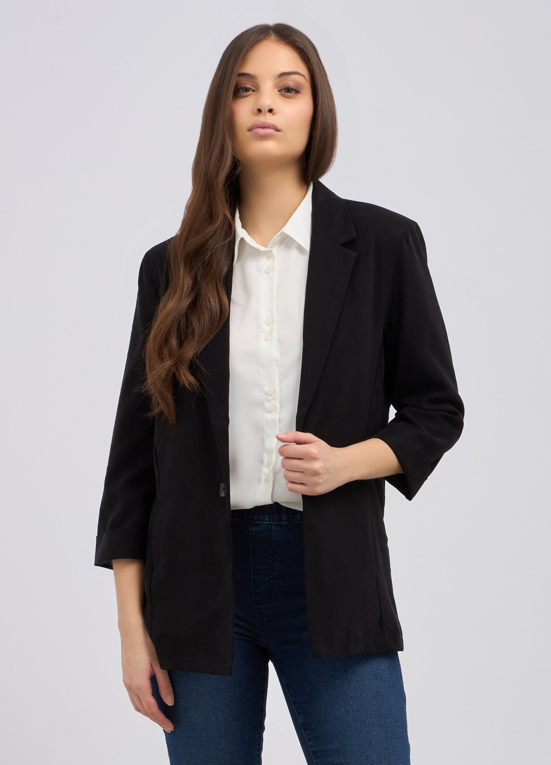 Blazer con manica a 3/4 donna