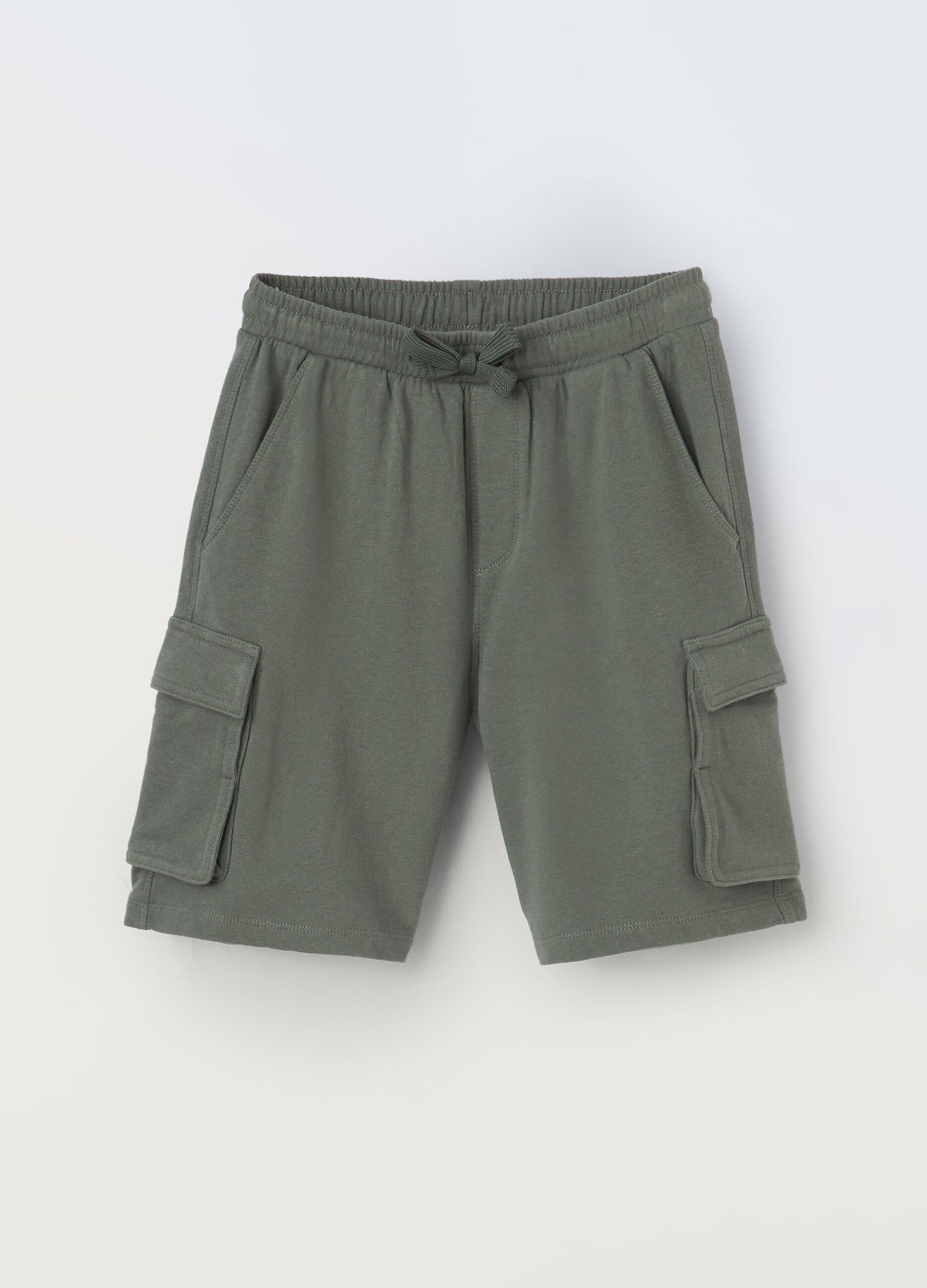 Shorts cargo in puro cotone ragazzo