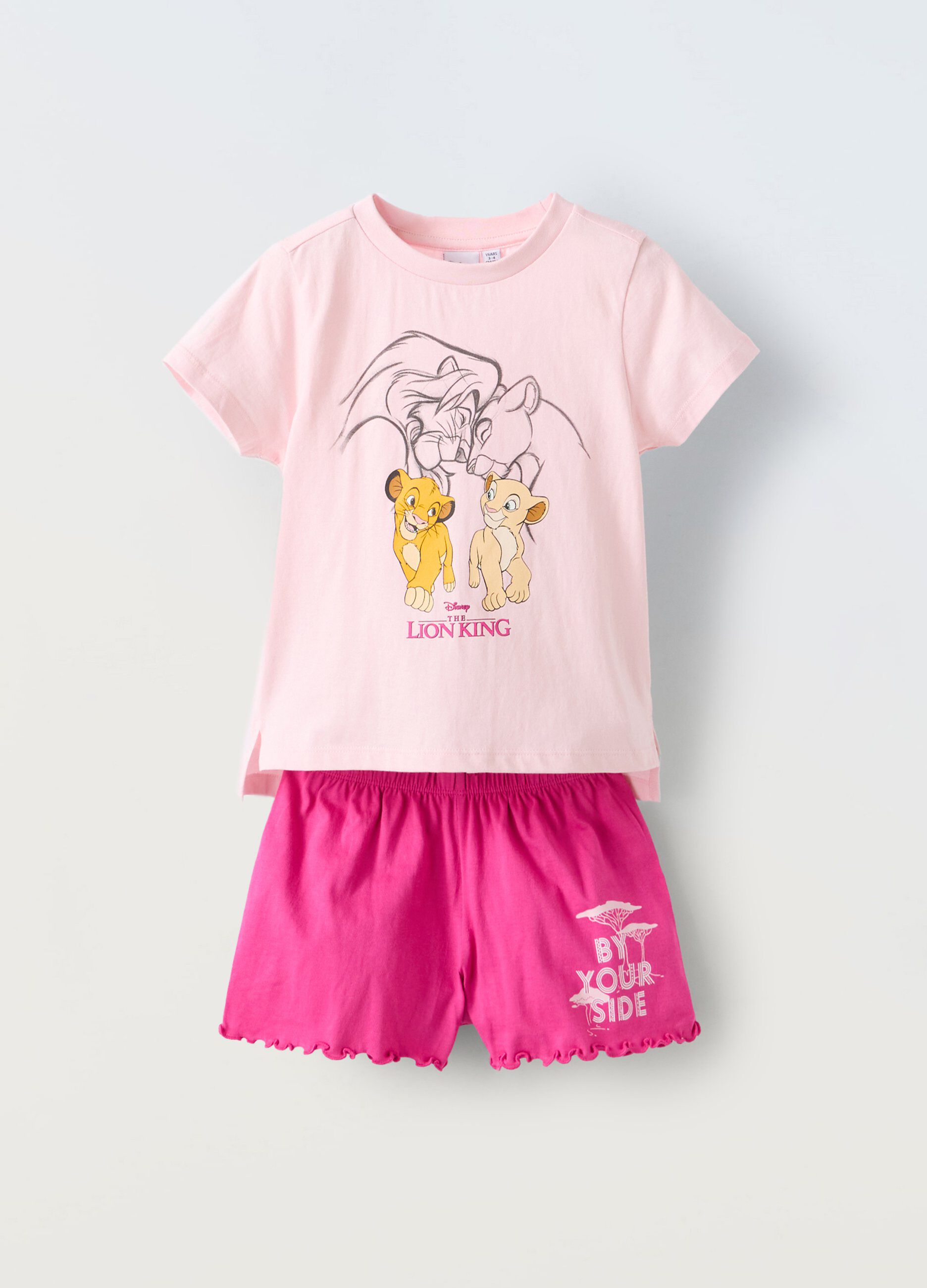 Pigiama corto in puro cotone bambina