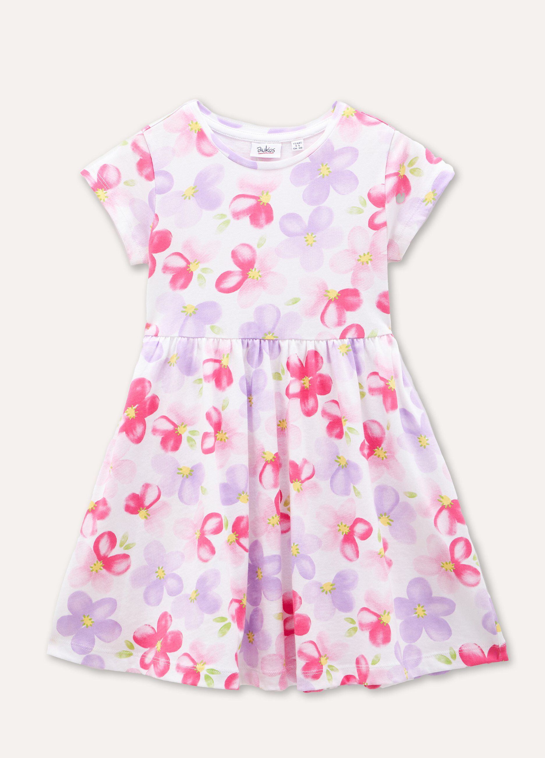 Vestito in puro cotone bambina