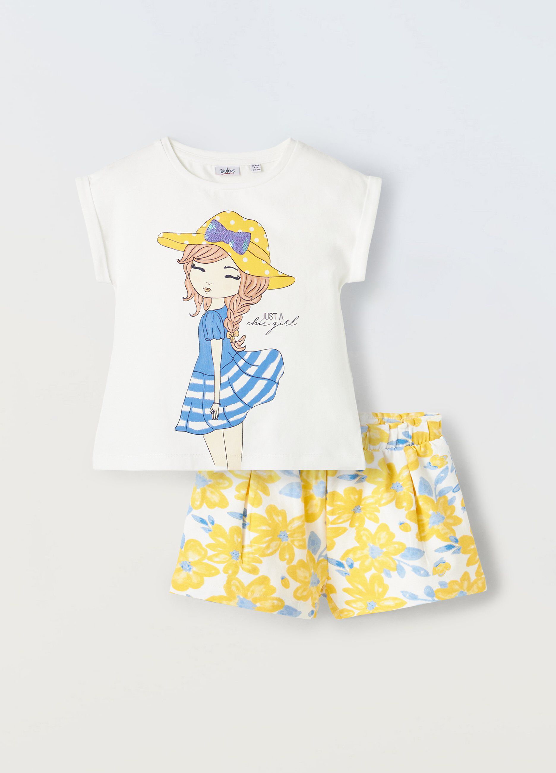 Jogging set in cotone stretch bambina