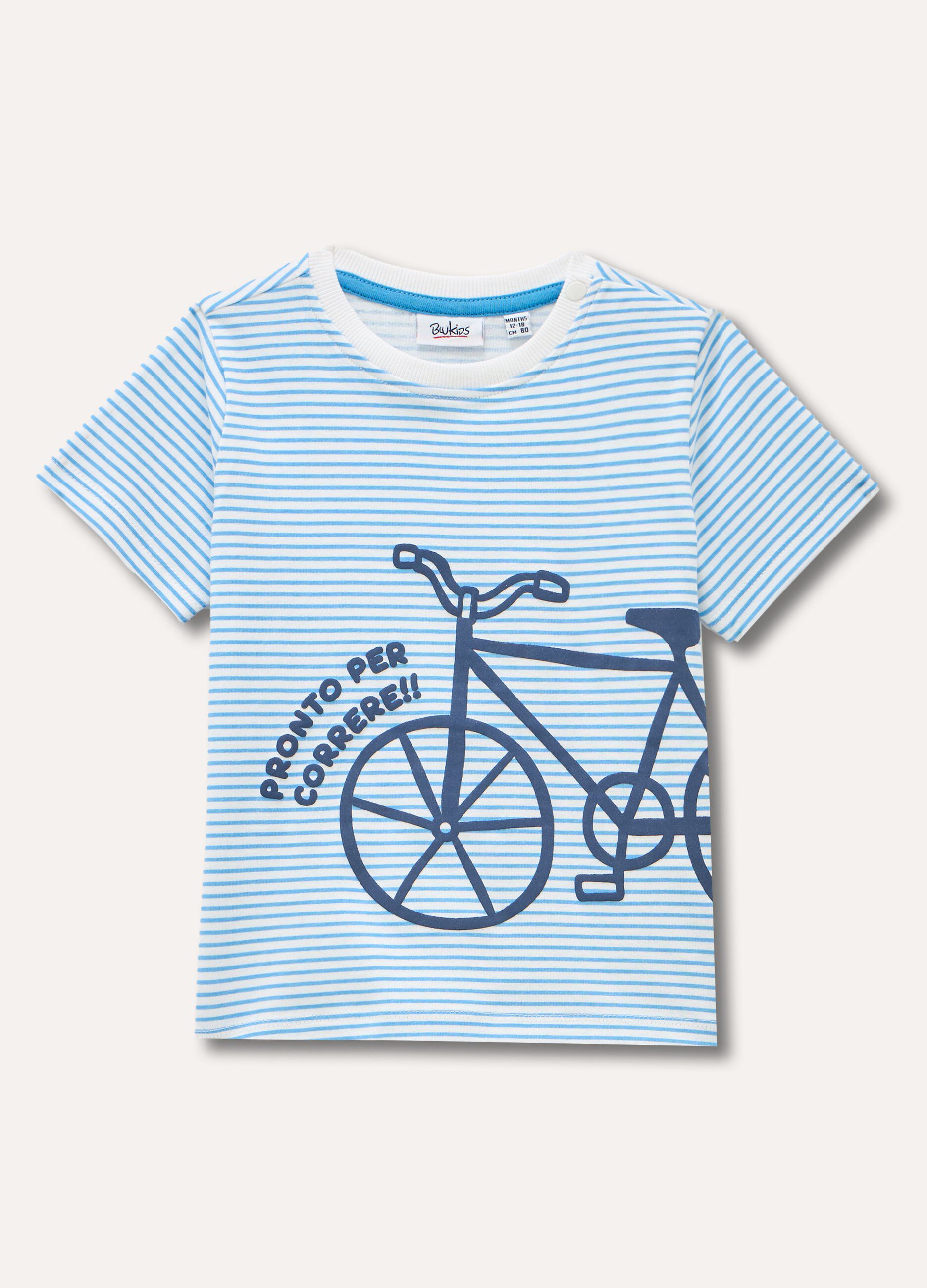 T-shirt in puro cotone con applicazione cornelly neonato
