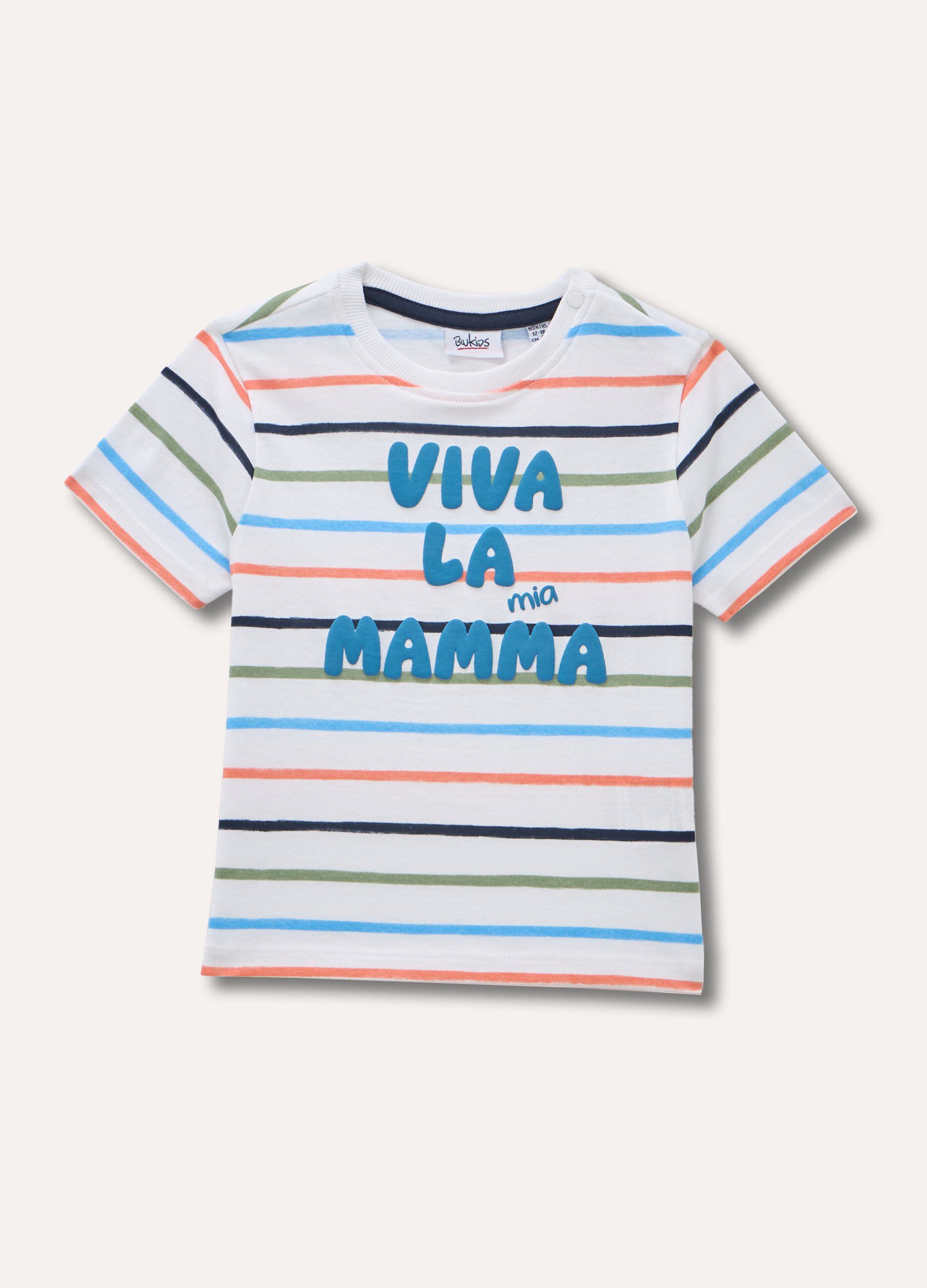 T-shirt in puro cotone con applicazione cornelly neonato