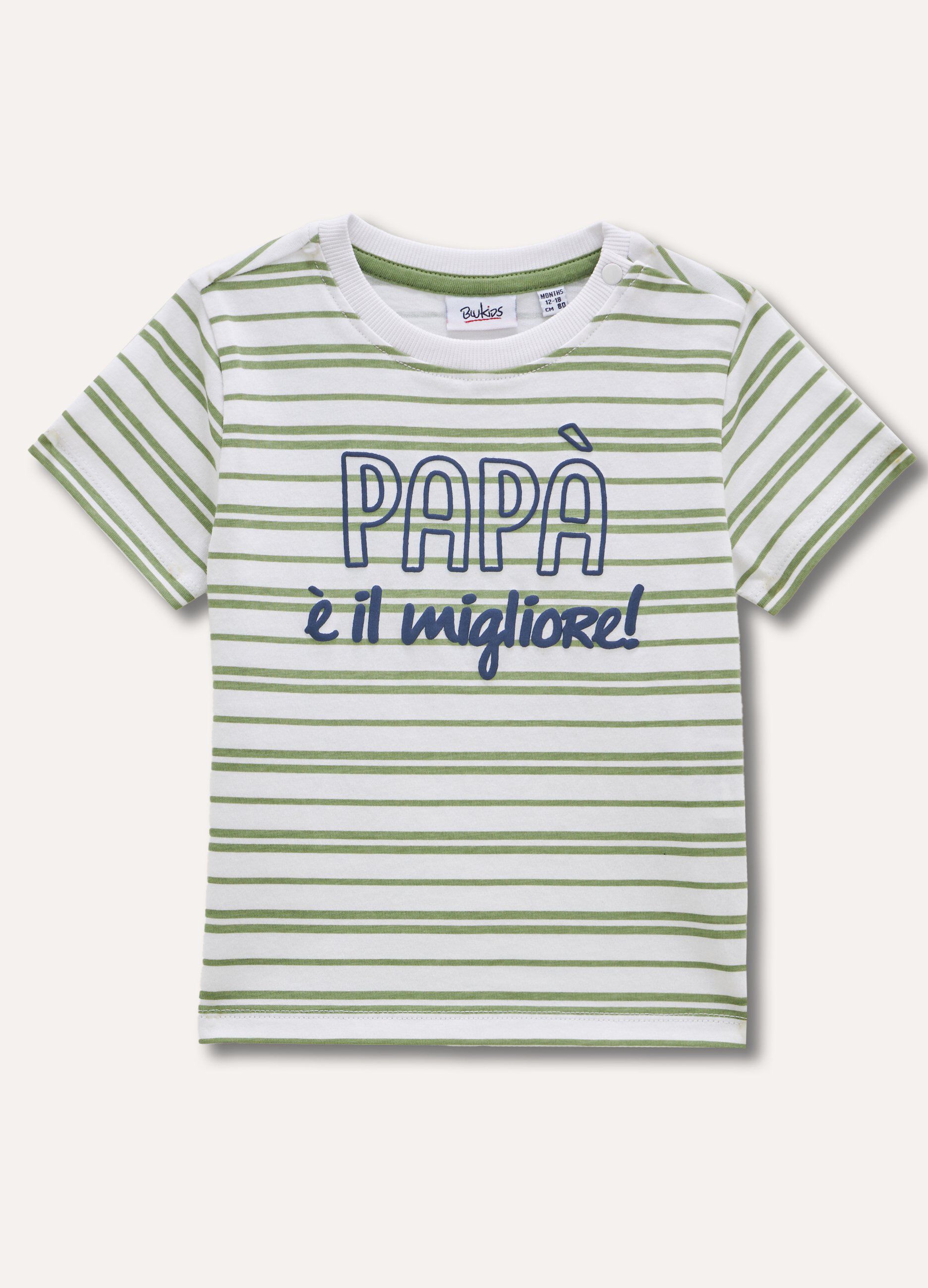 T-shirt in puro cotone con applicazione cornelly neonato