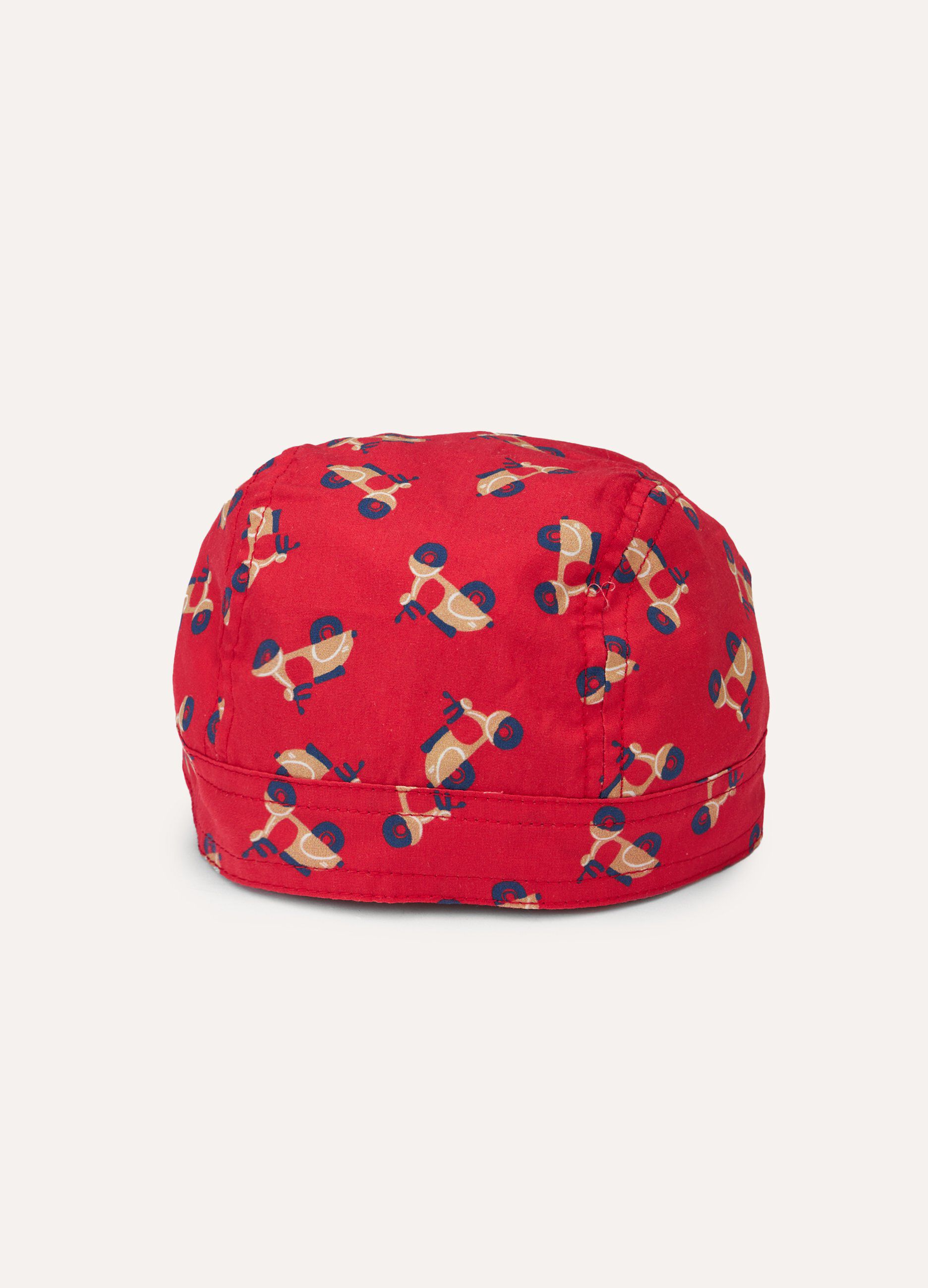 Bandana con stampa in puro cotone neonato