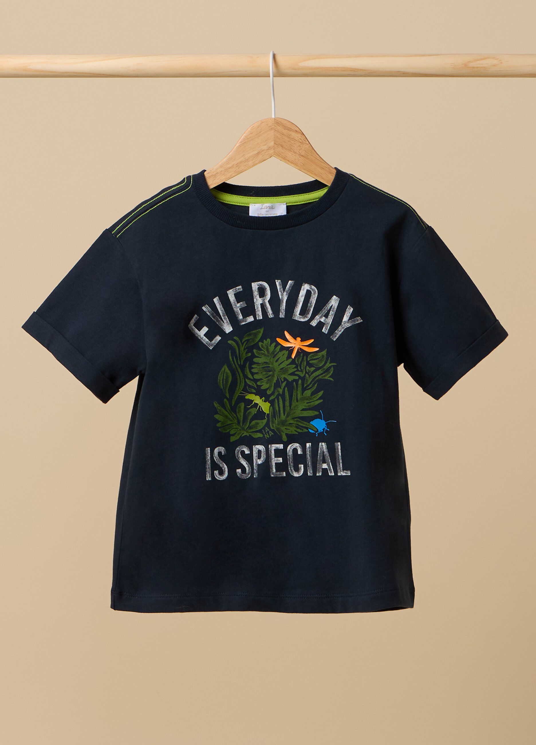 T-shirt IANA in puro cotone con stampa bambino