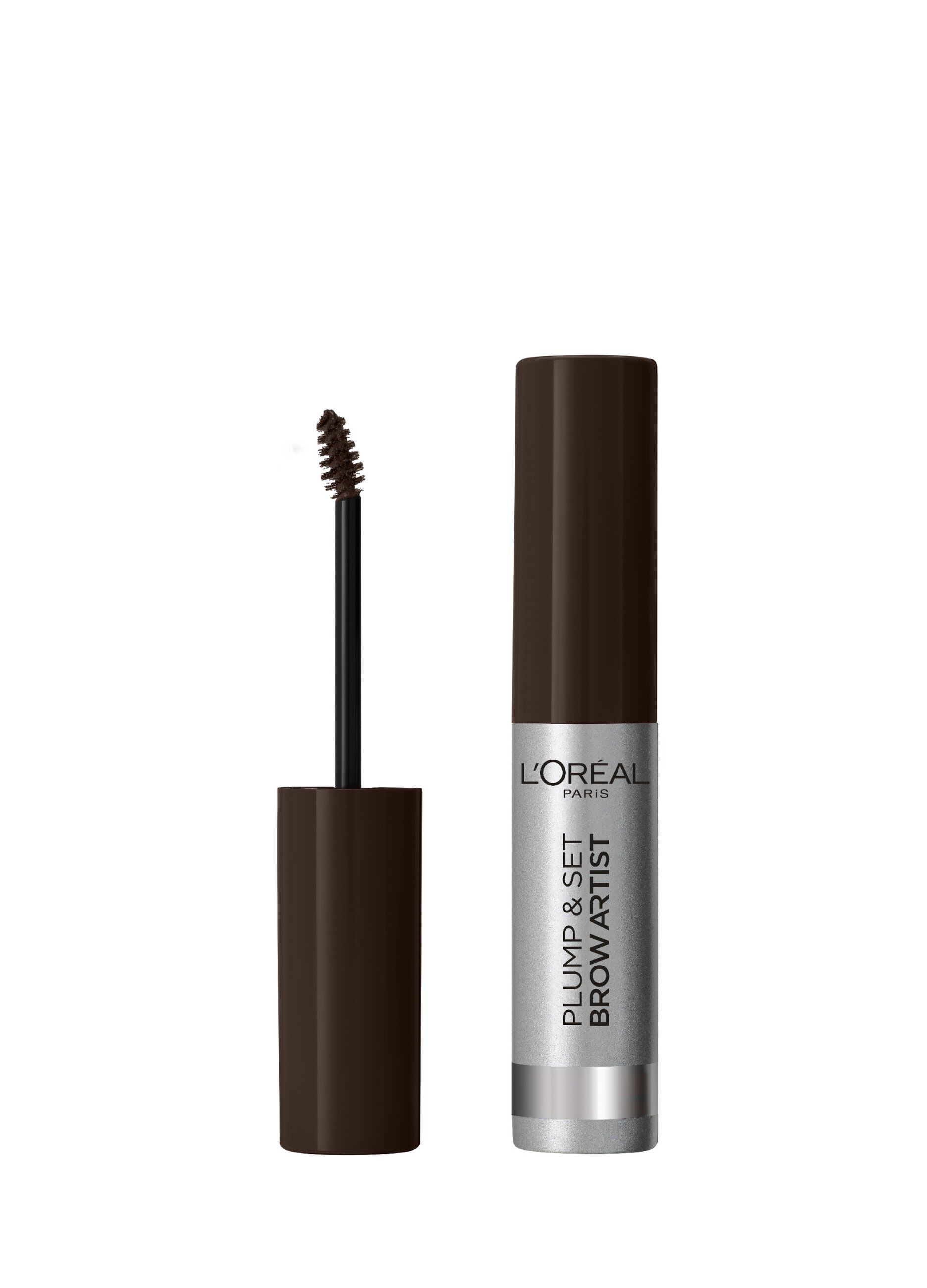 L'OrÃ©al Paris Mascara Sopracciglia Brow Artist Plump&Set, Formula Waterproof No Transfer, Sopracciglia Piene e Definite, Smudge-Proof, 109 Dark Brunette.