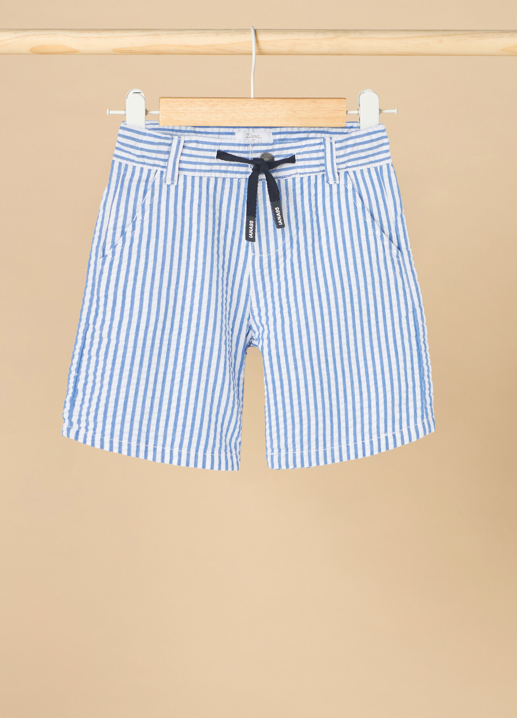 Shorts rigati in puro cotone IANA bambino
