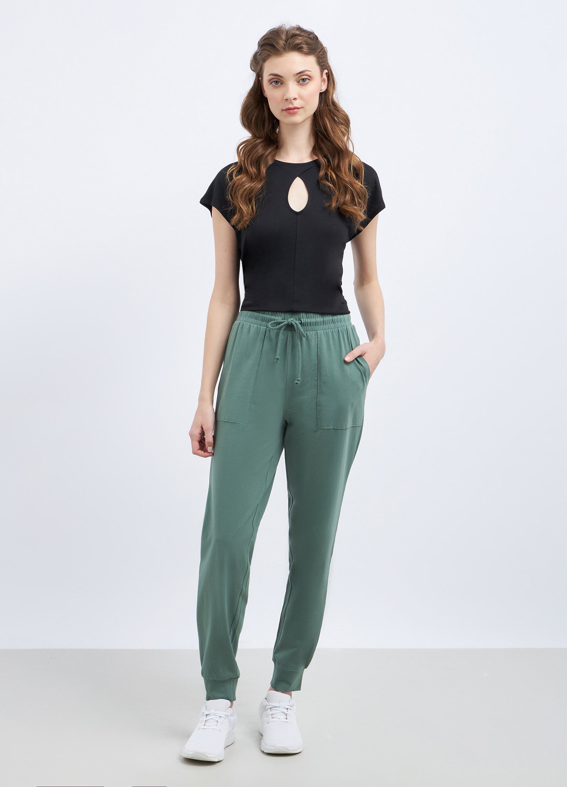 Jogger in cotone stretch Holistic Fitness donna