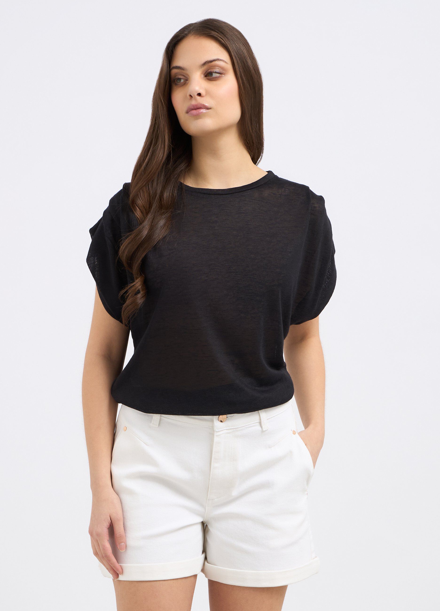 T-shirt in misto viscosa donna
