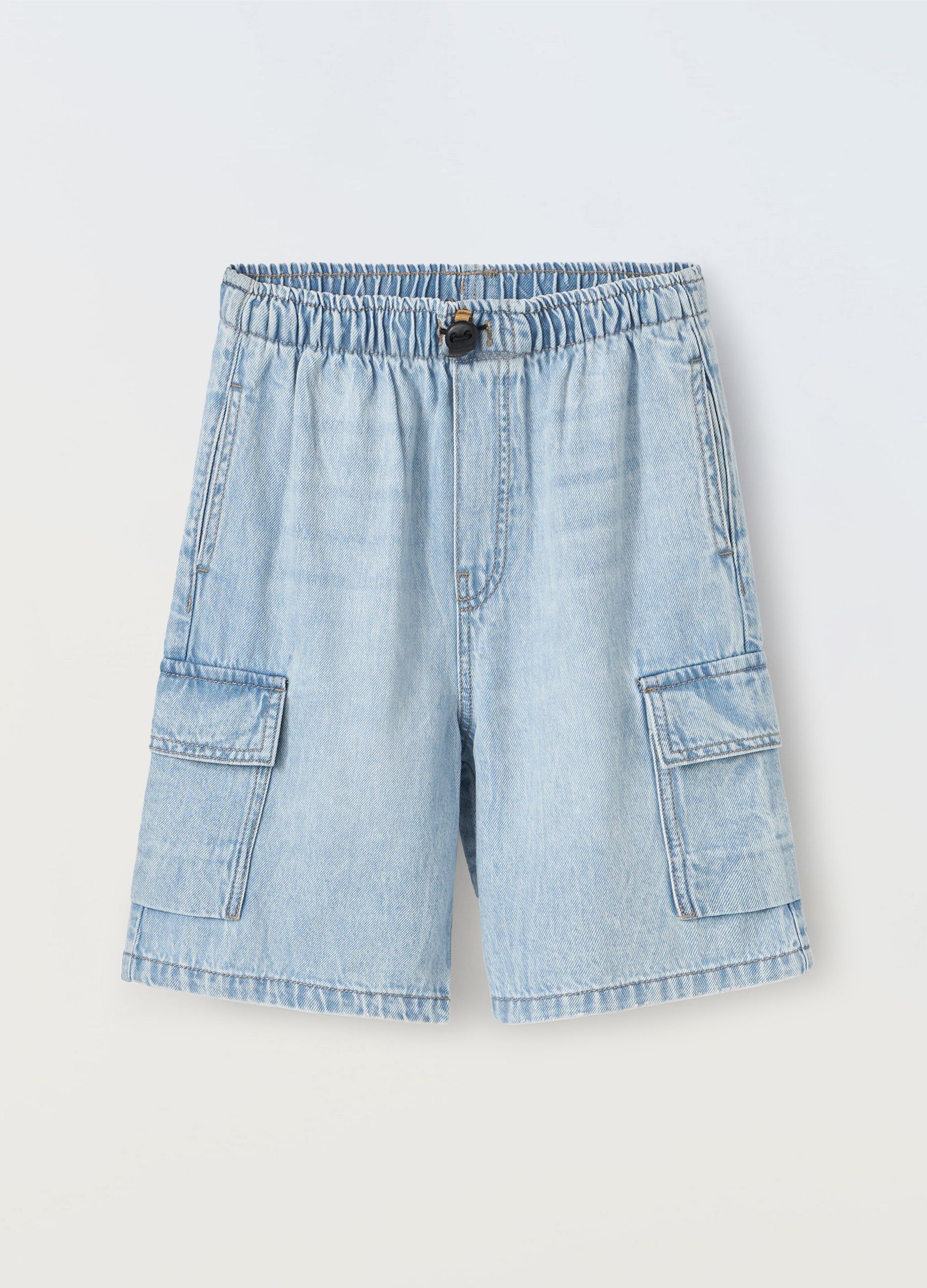 Shorts in denim di puro cotone bambino