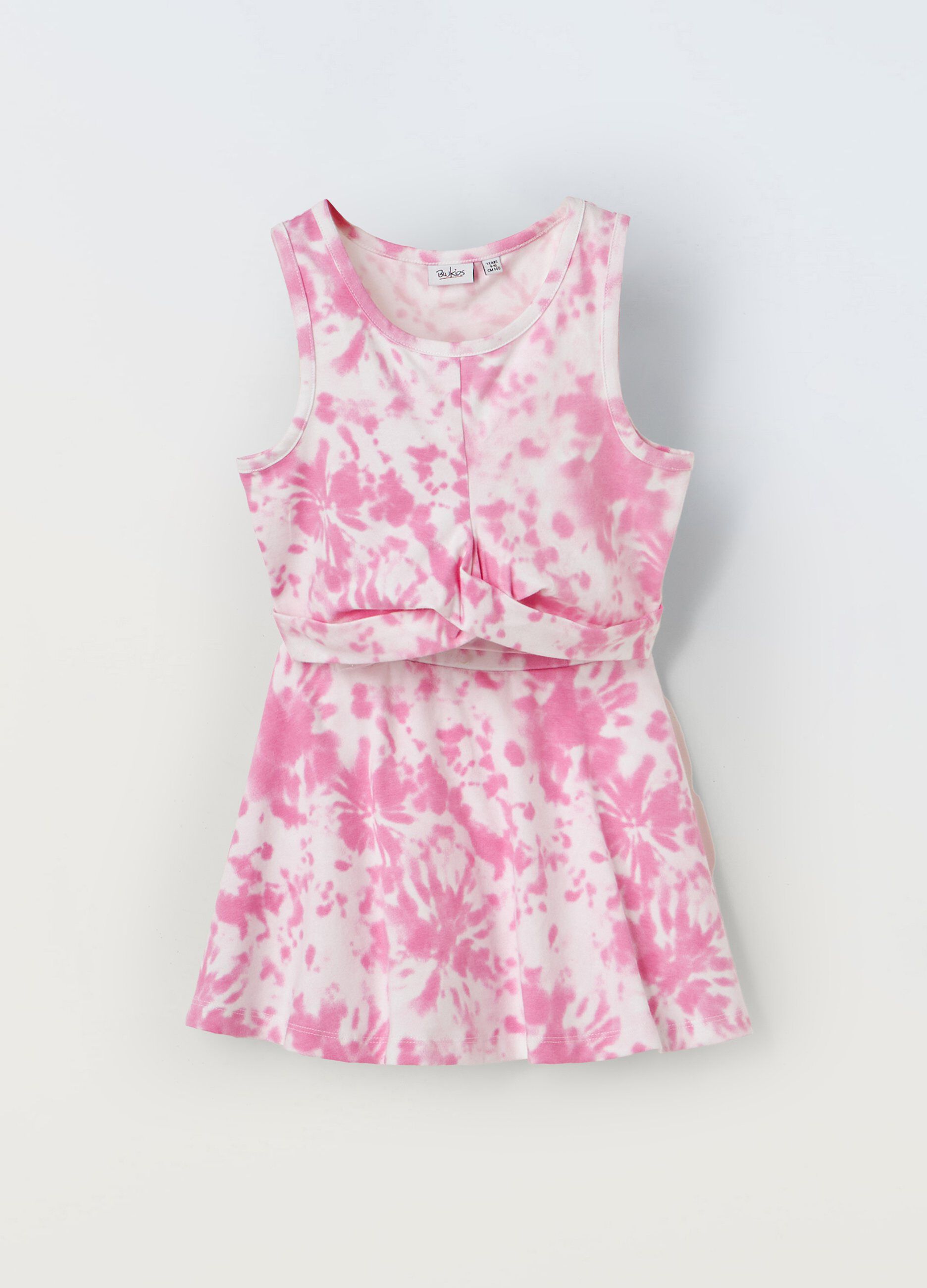 Jogging set in cotone stretch Tie & Dye ragazza