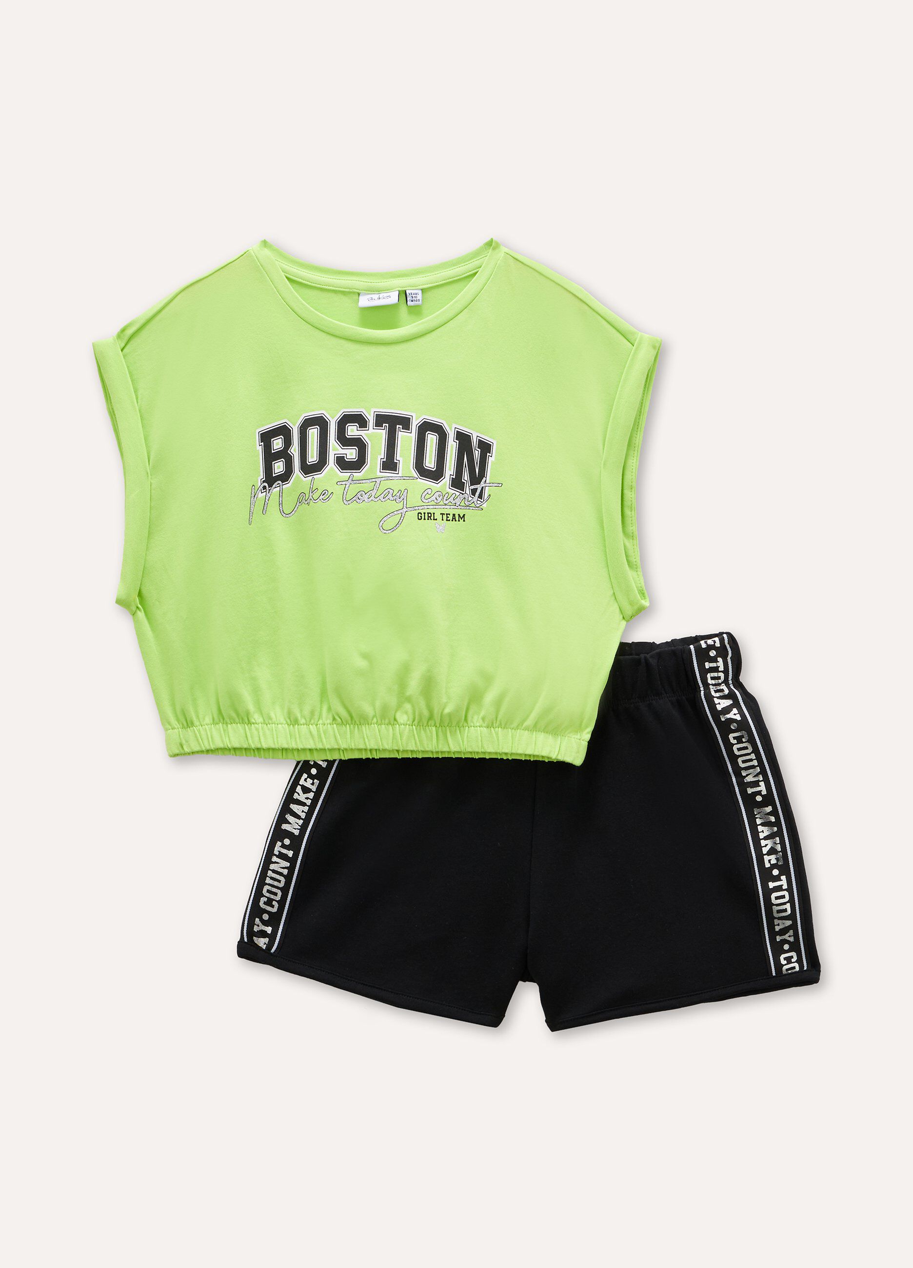 Jogging set in cotone stretch ragazza
