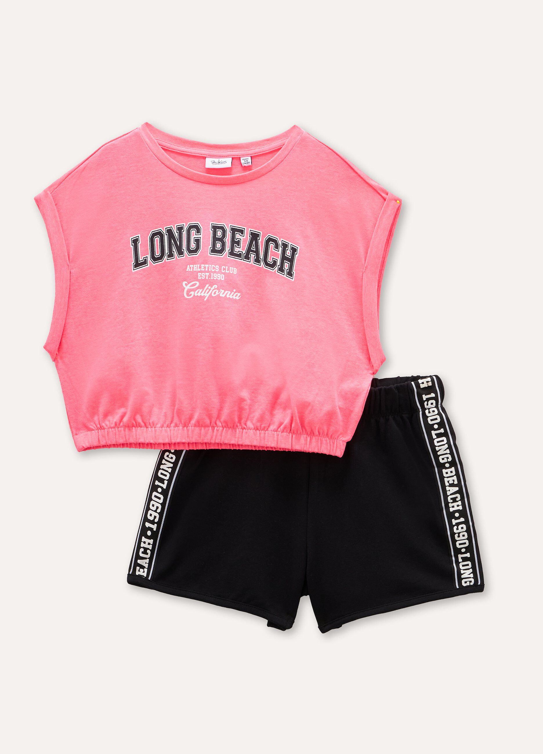 Jogging set in cotone stretch ragazza