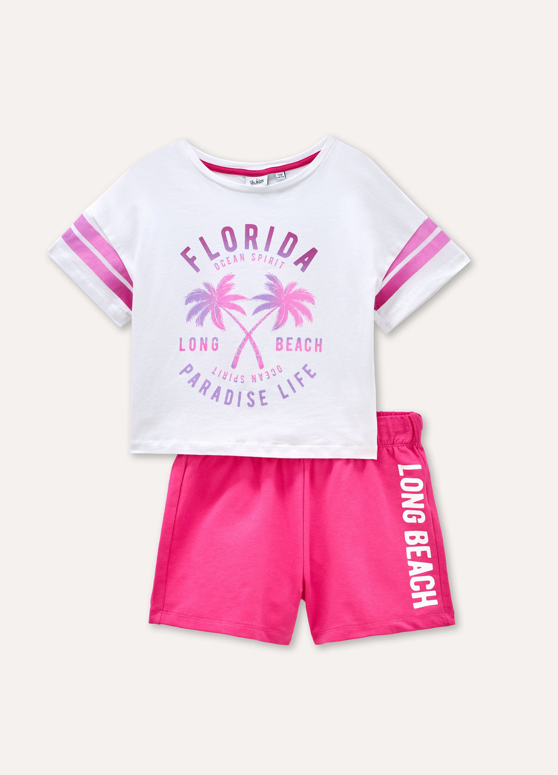 Jogging set in cotone stretch ragazza