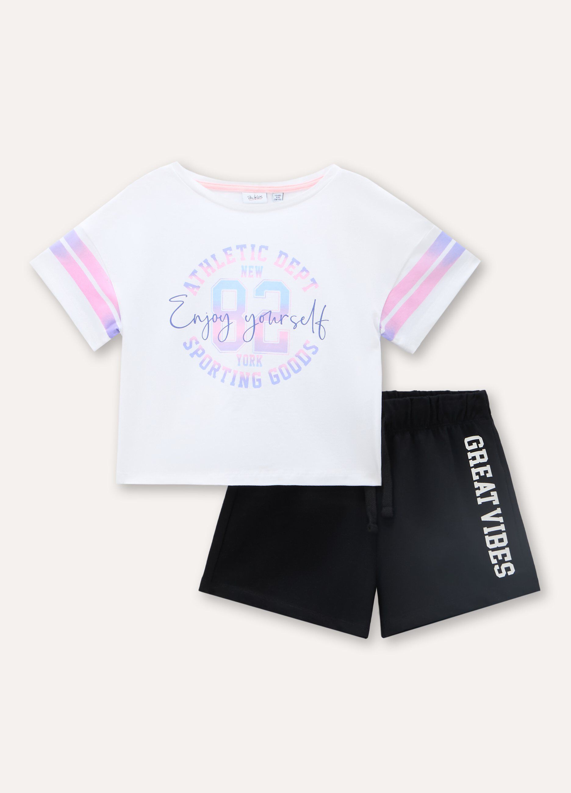 Jogging set in cotone stretch ragazza