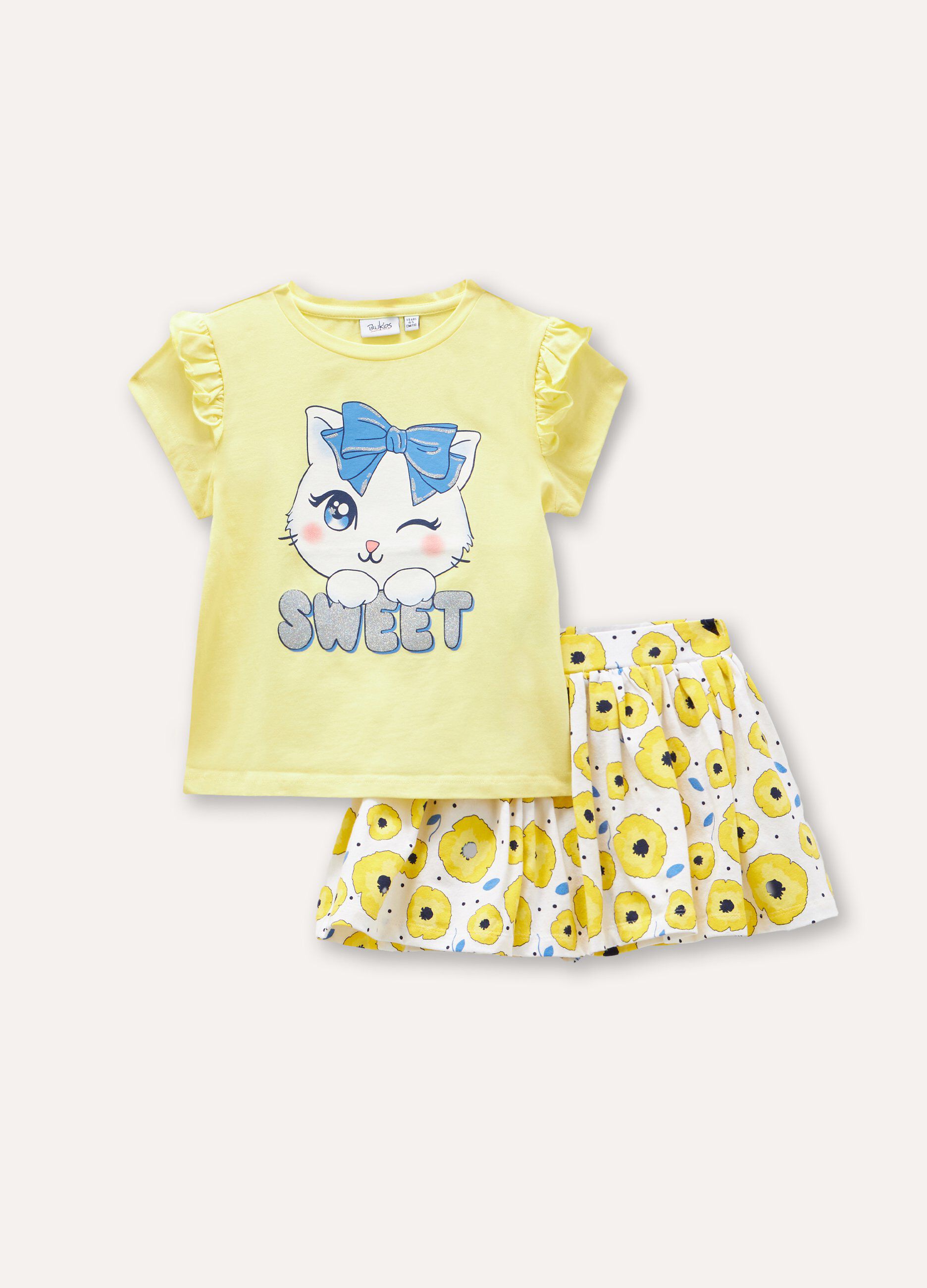 Jogging set in cotone stretch bambina