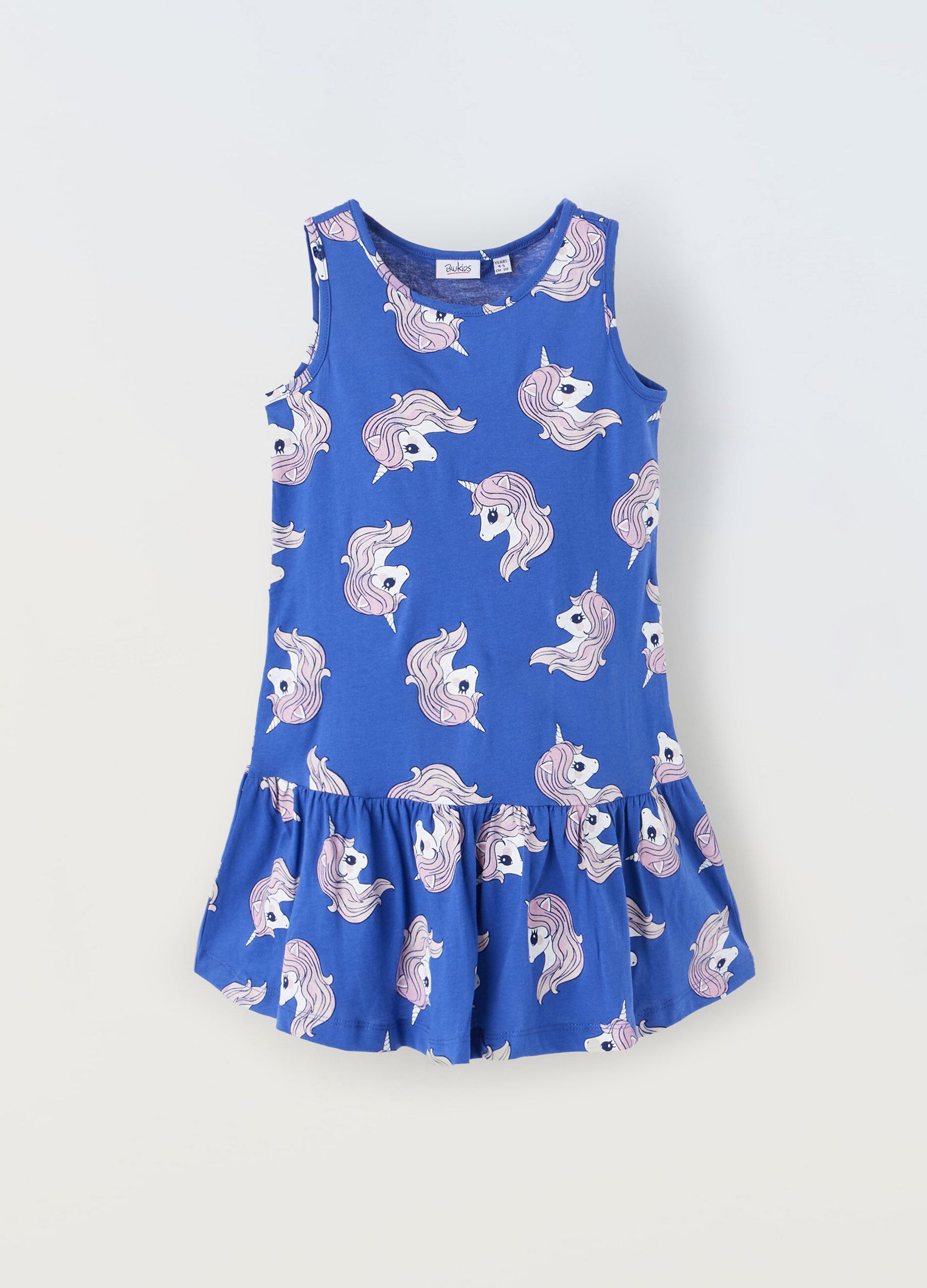 Vestito in puro cotone con stampa bambina