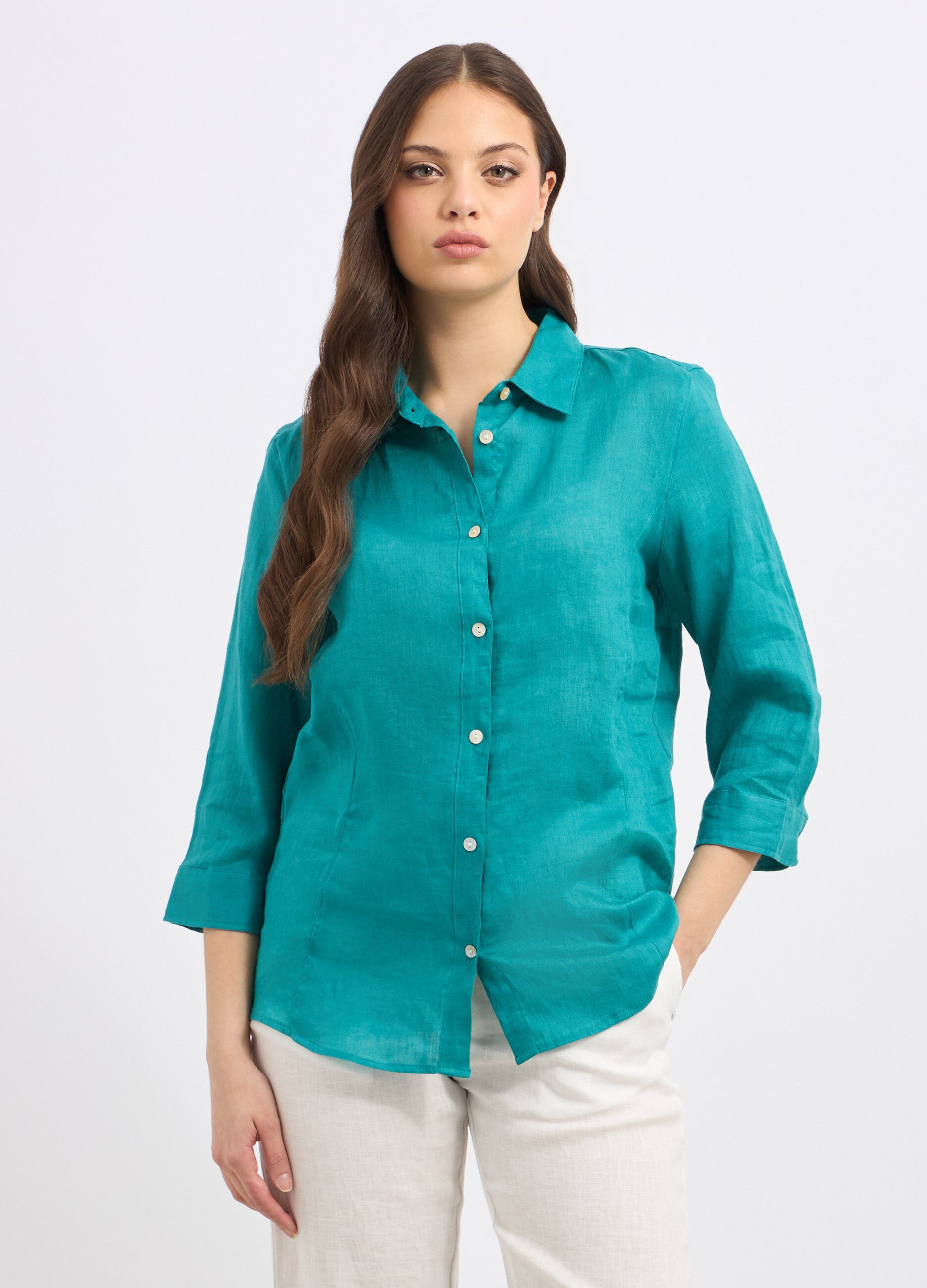 Camicia in puro lino donna