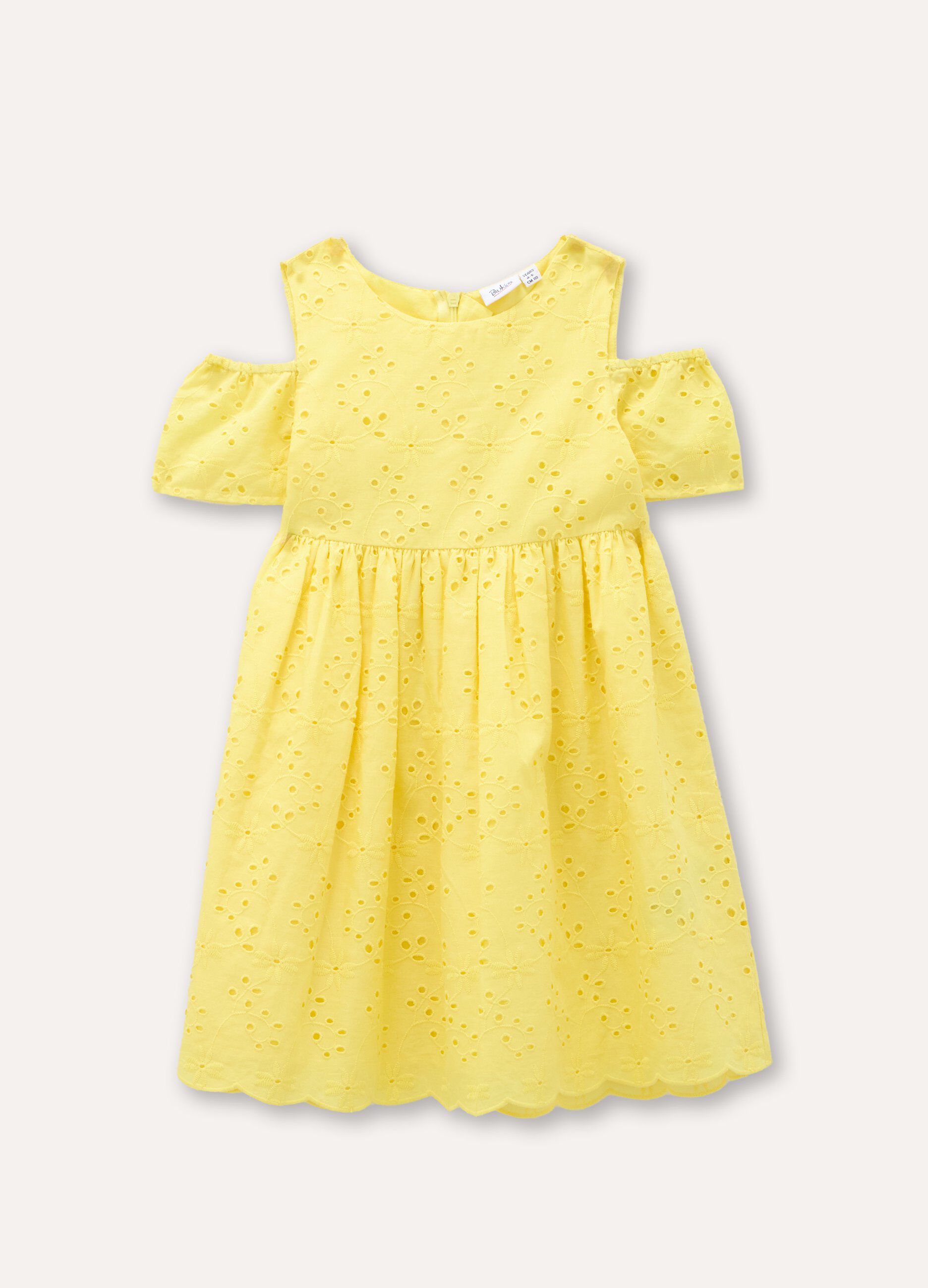 Vestito in puro cotone sangallo bambina