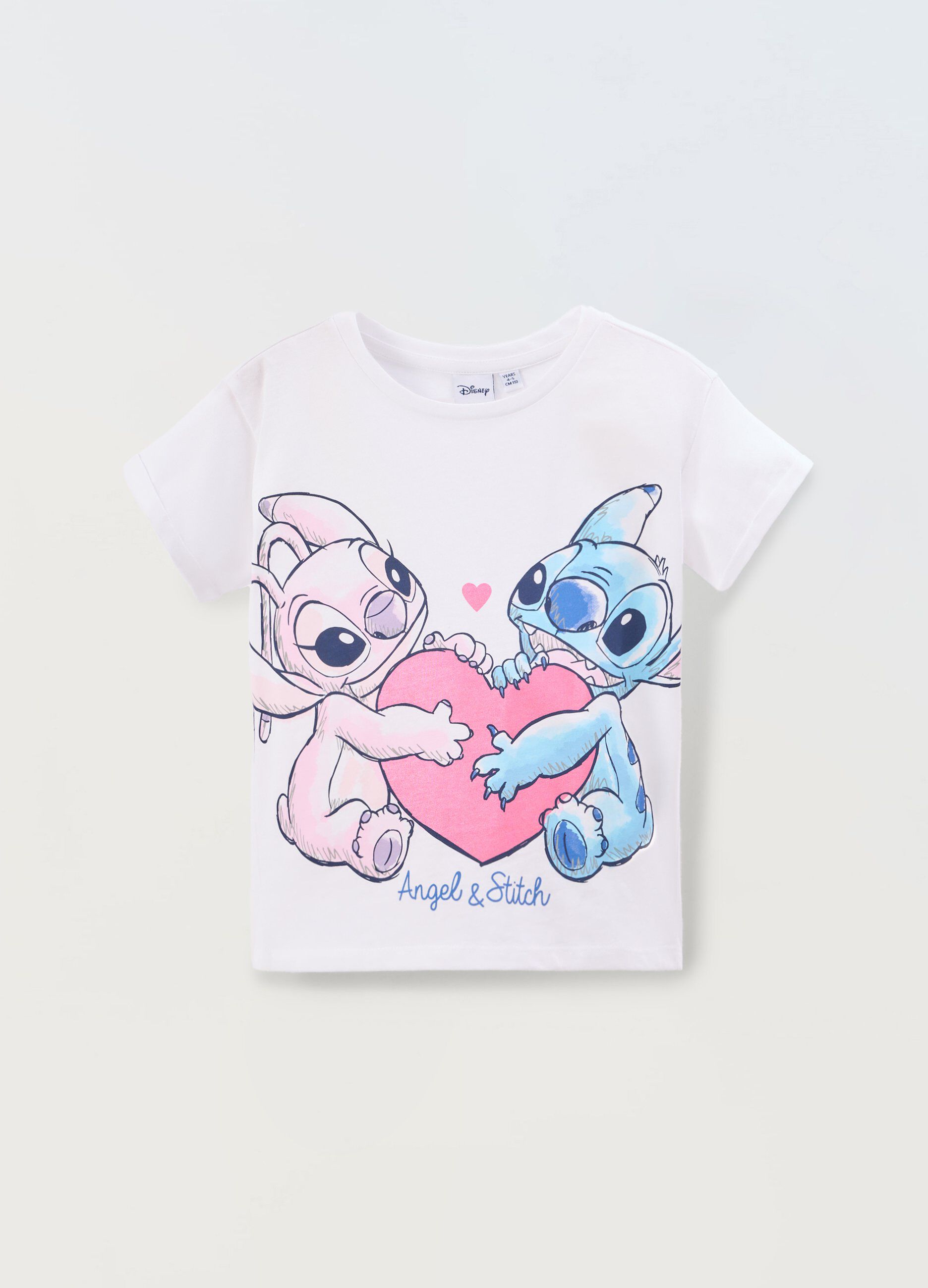 T-shirt in puro cotone con stampa bambina